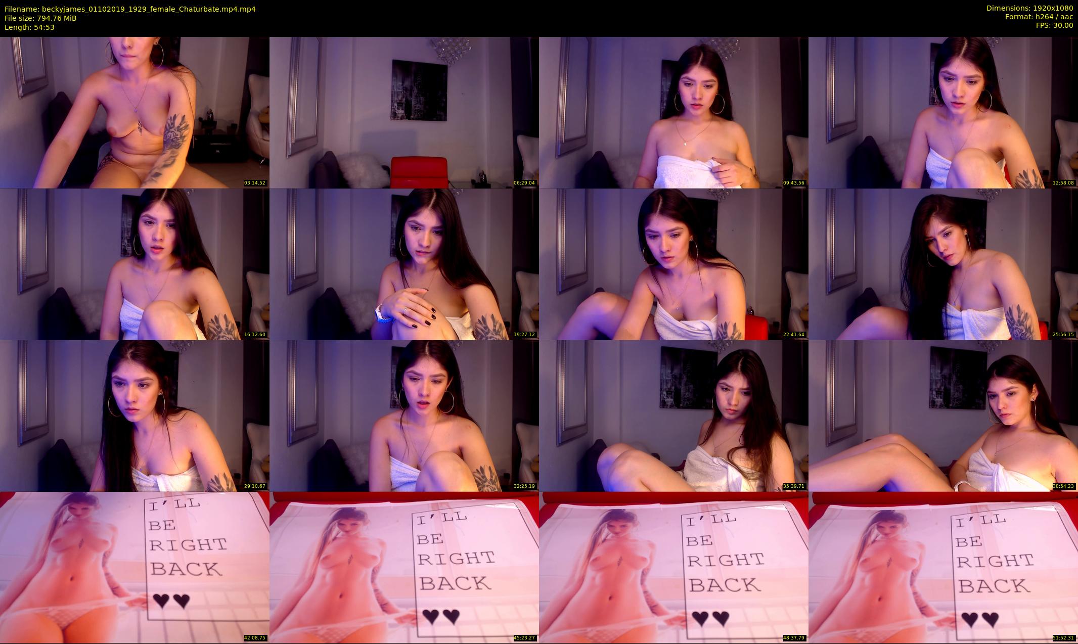 beckyjames — 55 minute Chaturbate female cam show recording, 1080p, Oct 1, 2019
