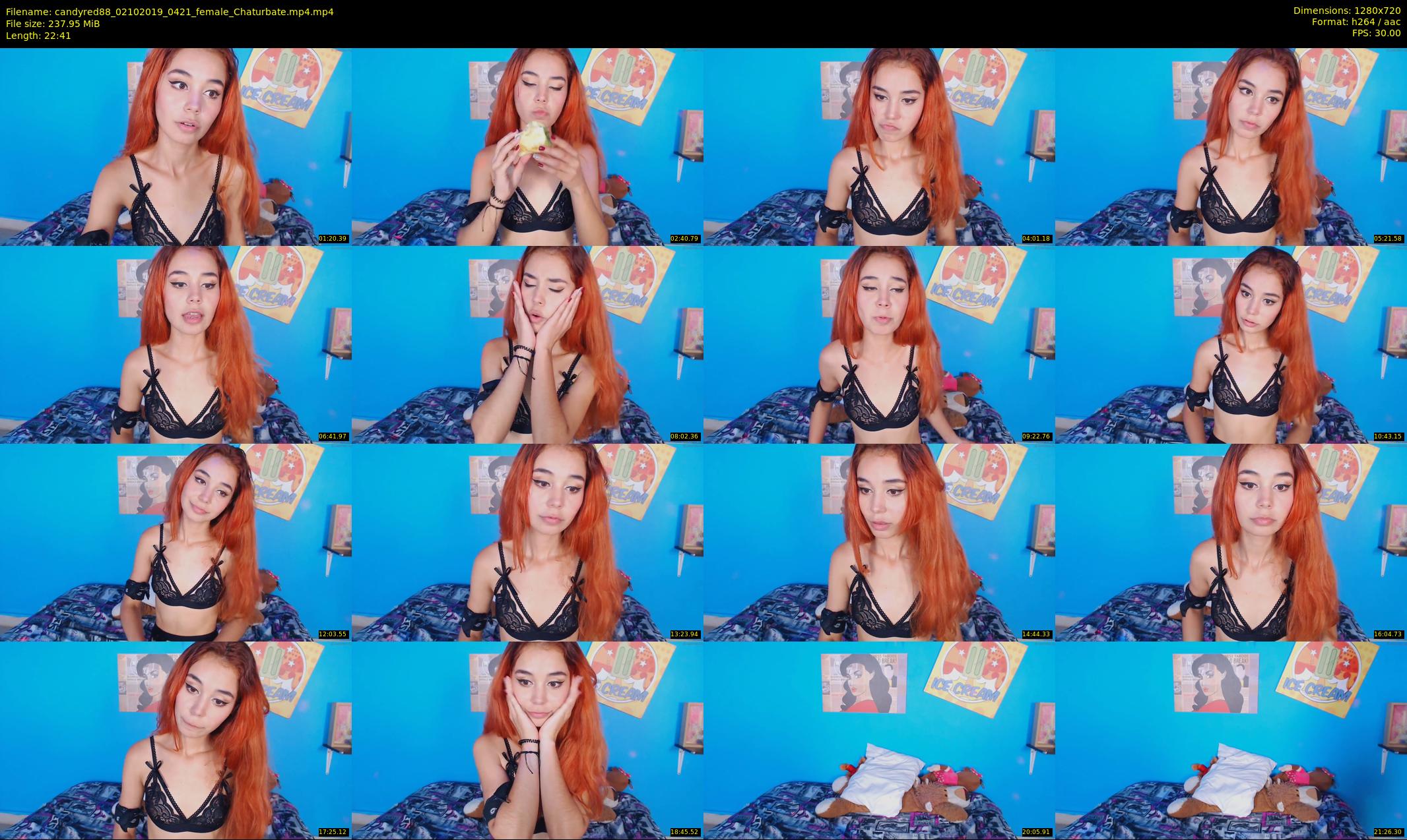 candyred88 — 23 minute Chaturbate female cam show recording, 720p, Oct 2, 2019