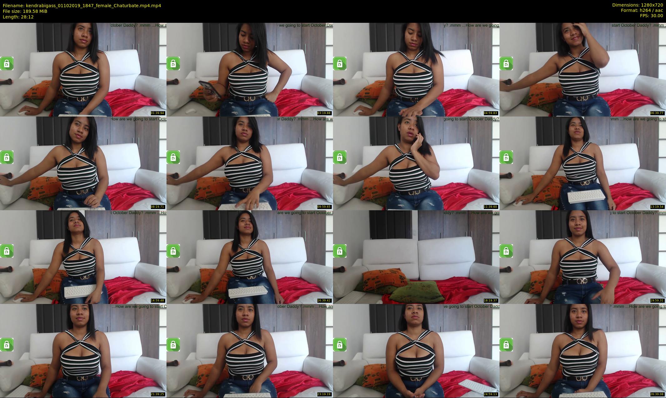 kendrabigass — 29 minute Chaturbate female cam show recording, 720p, Oct 1, 2019