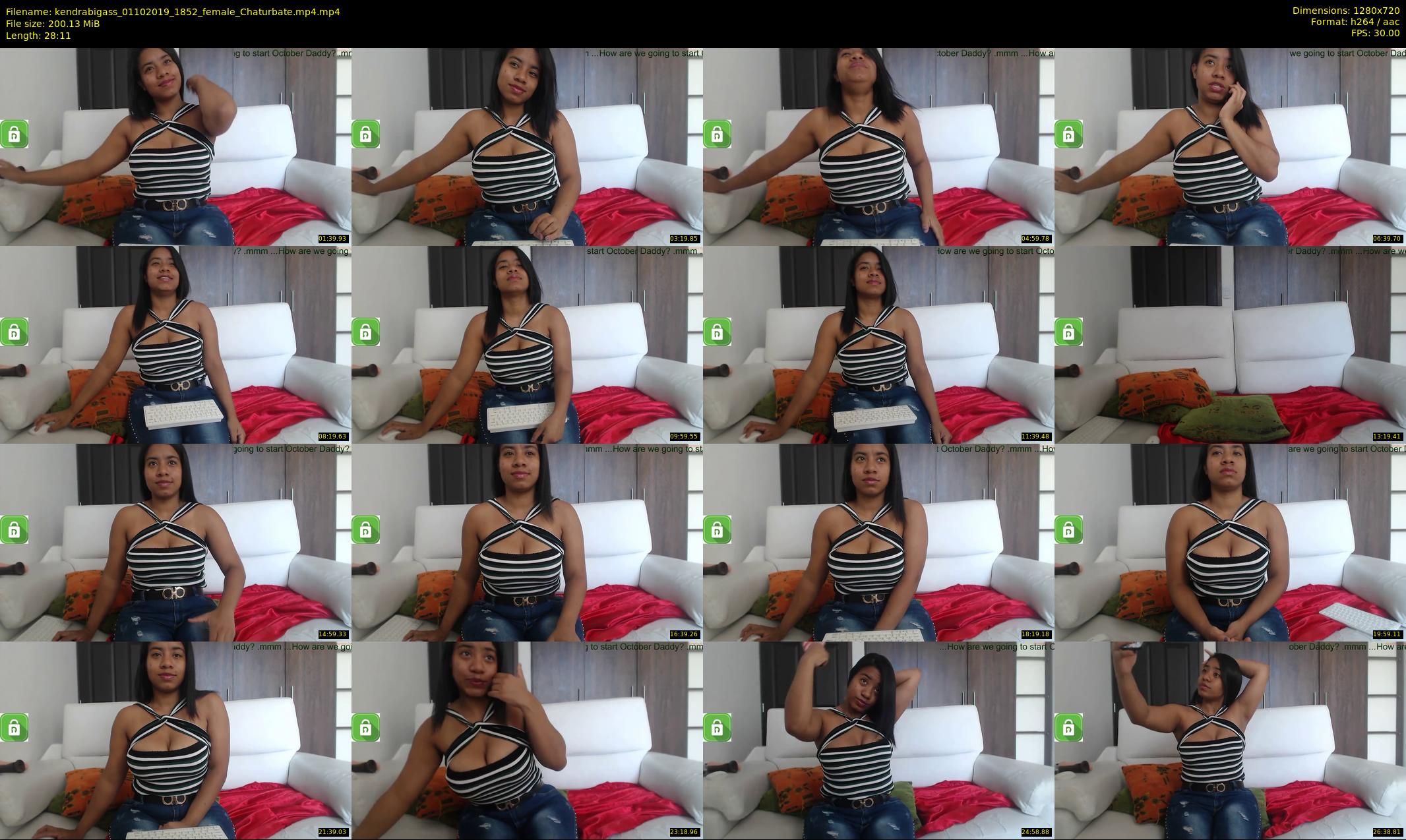 kendrabigass — 29 minute Chaturbate female cam show recording, 720p, Oct 1, 2019
