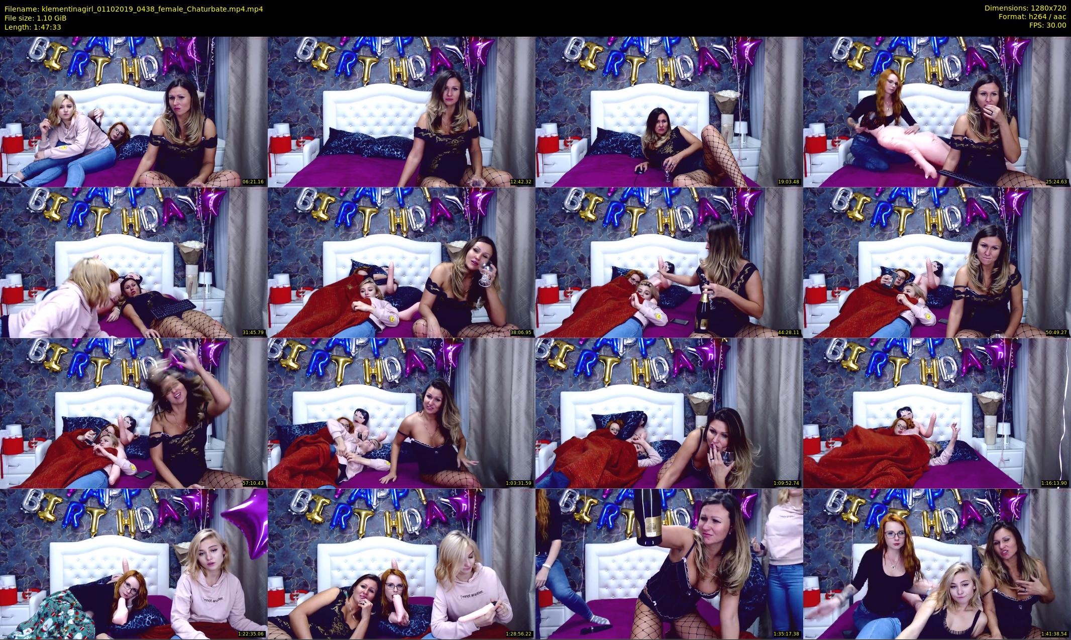 klementinagirl — 108 minute Chaturbate female cam show recording, 720p, Oct 1, 2019