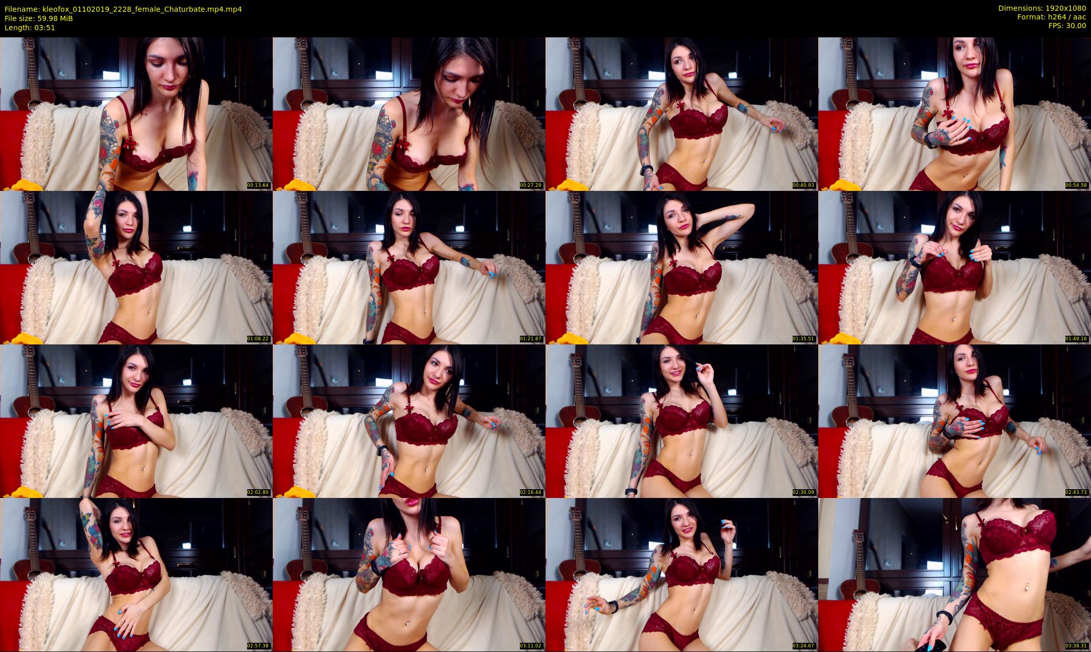 kleofox — 4 minute Chaturbate female cam show recording, 1080p, Oct 1, 2019