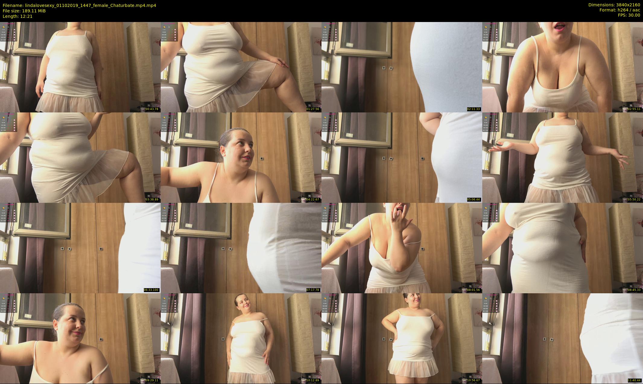 lindalovesexy — 13 minute Chaturbate female cam show recording, 4K, Oct 1, 2019