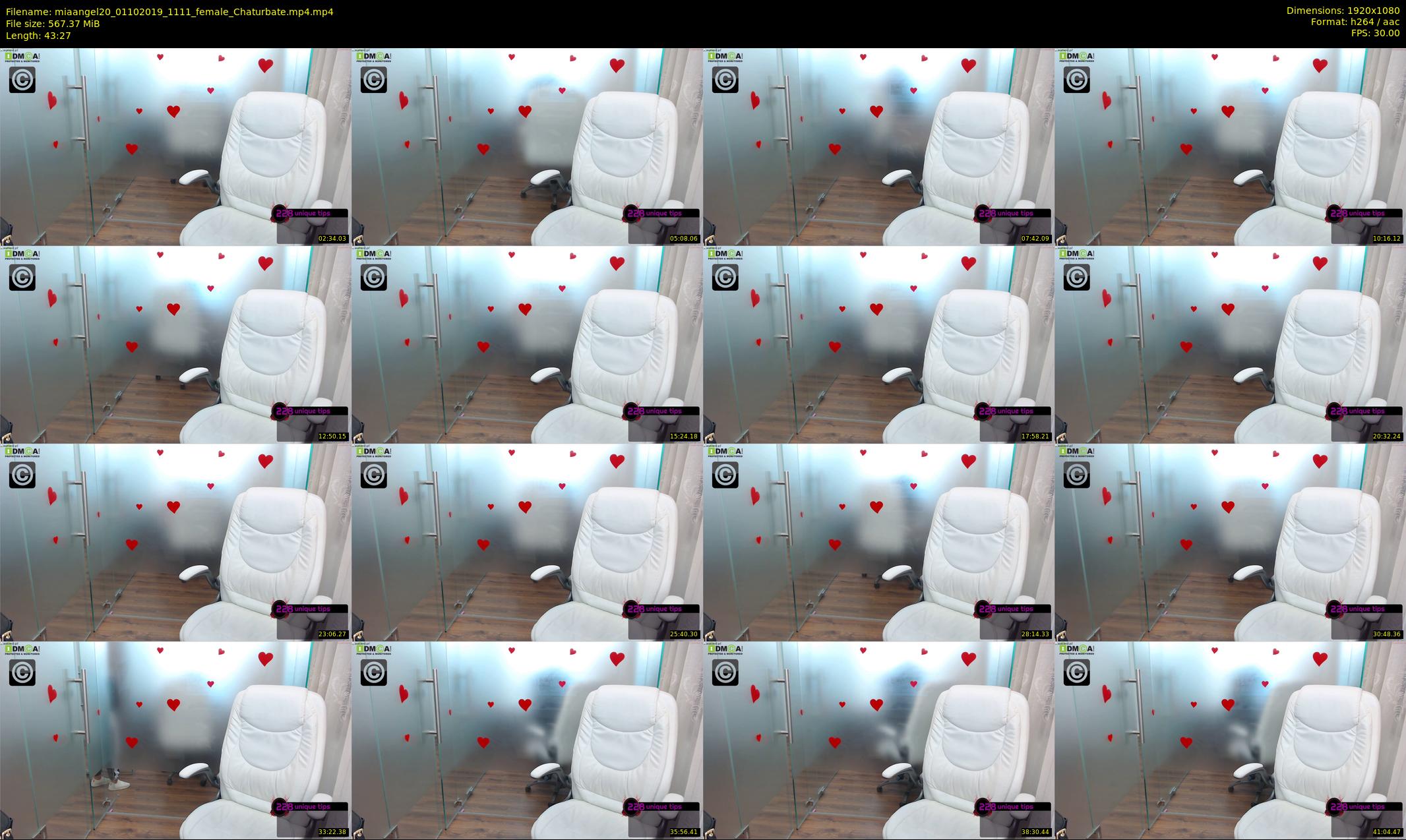 miaangel20 — 44 minute Chaturbate female cam show recording, 1080p, Oct 1, 2019