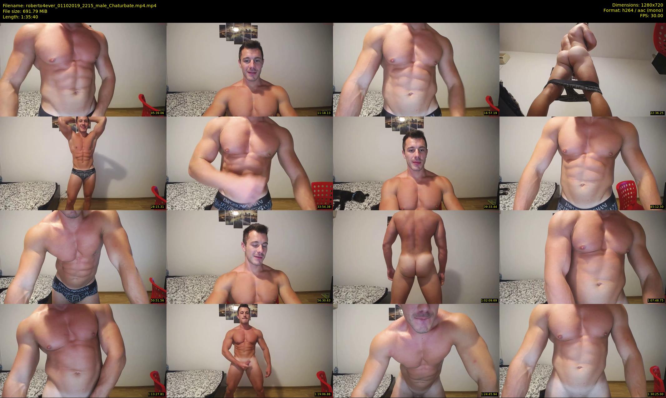 roberto4ever — 96 minute Chaturbate male cam show recording, 720p, Oct 1, 2019