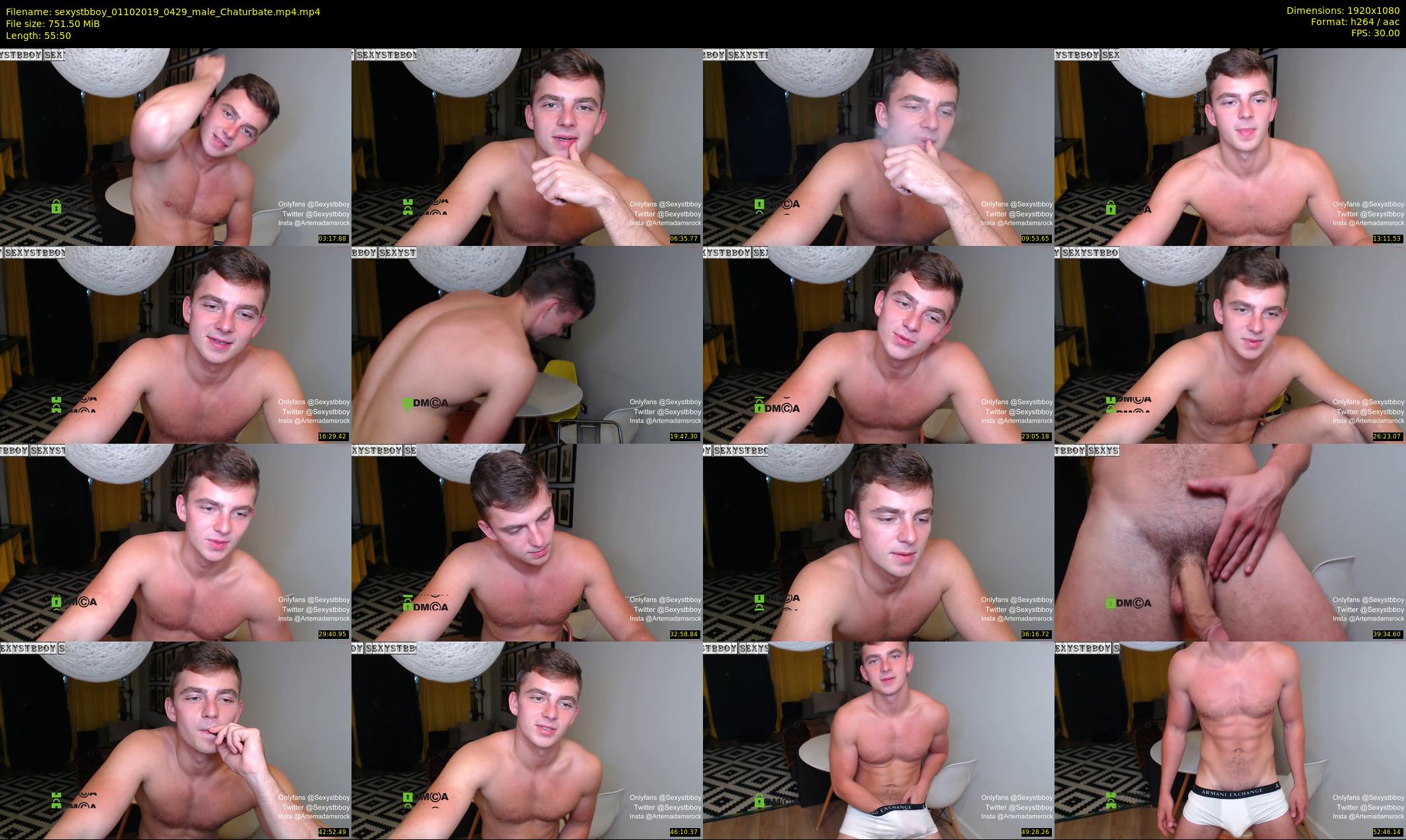 sexystbboy — 56 minute Chaturbate male cam show recording, 1080p, Oct 1, 2019