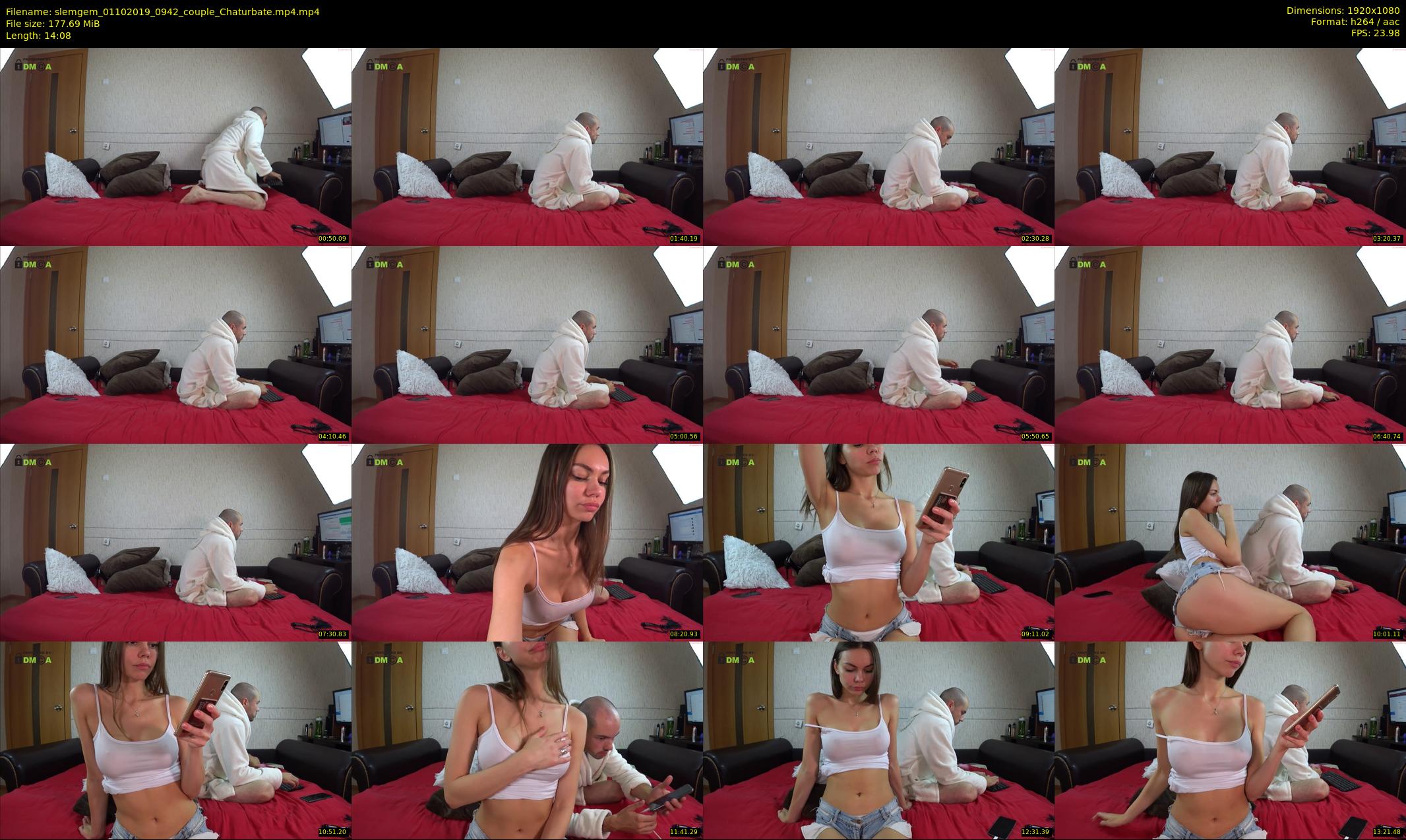 slemgem — 15 minute Chaturbate couple cam show recording, 1080p, Oct 1, 2019