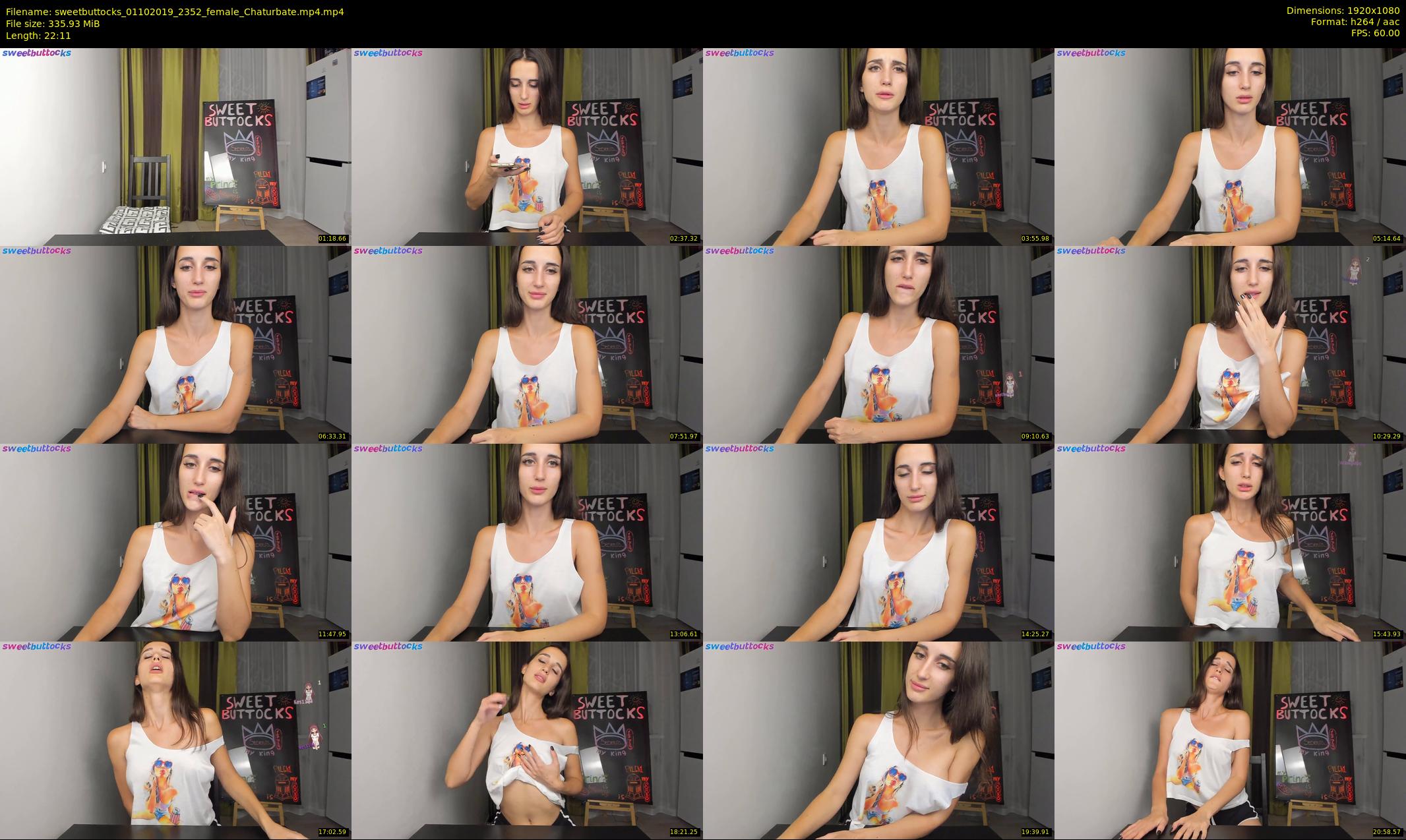 sweetbuttocks — 23 minute Chaturbate female cam show recording, 1080p, Oct 1, 2019