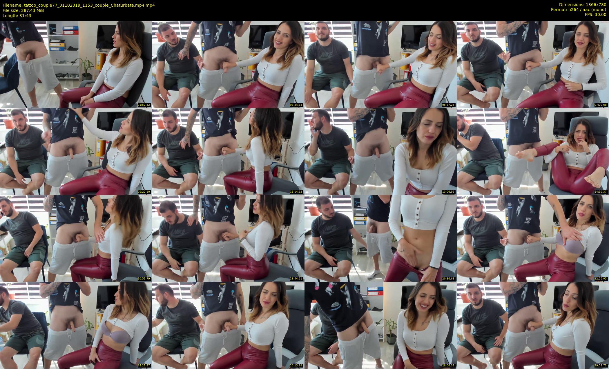 tattoo_couple77 — 32 minute Chaturbate couple cam show recording, 720p, Oct 1, 2019