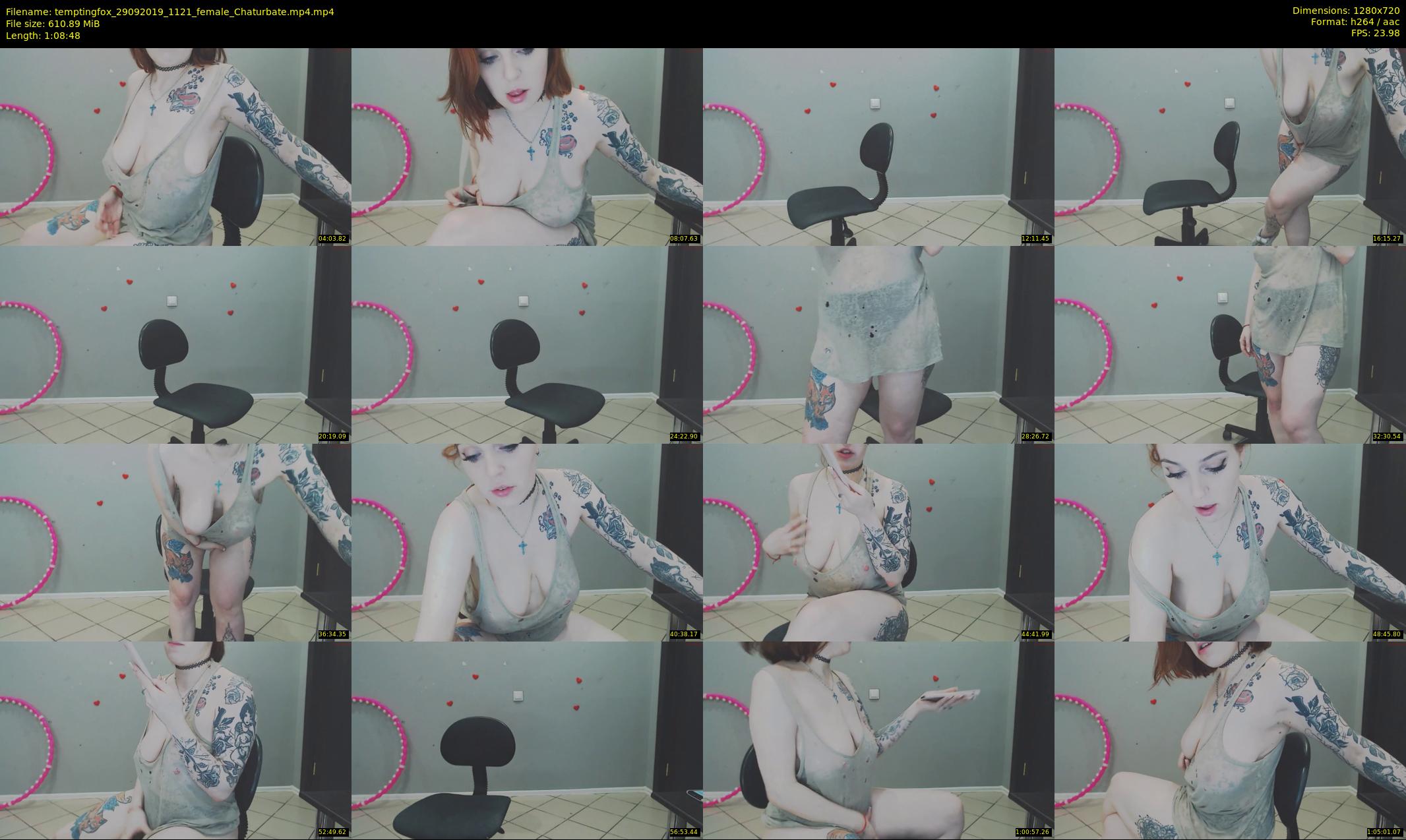 temptingfox — 69 minute Chaturbate female cam show recording, 720p, Sep 29, 2019