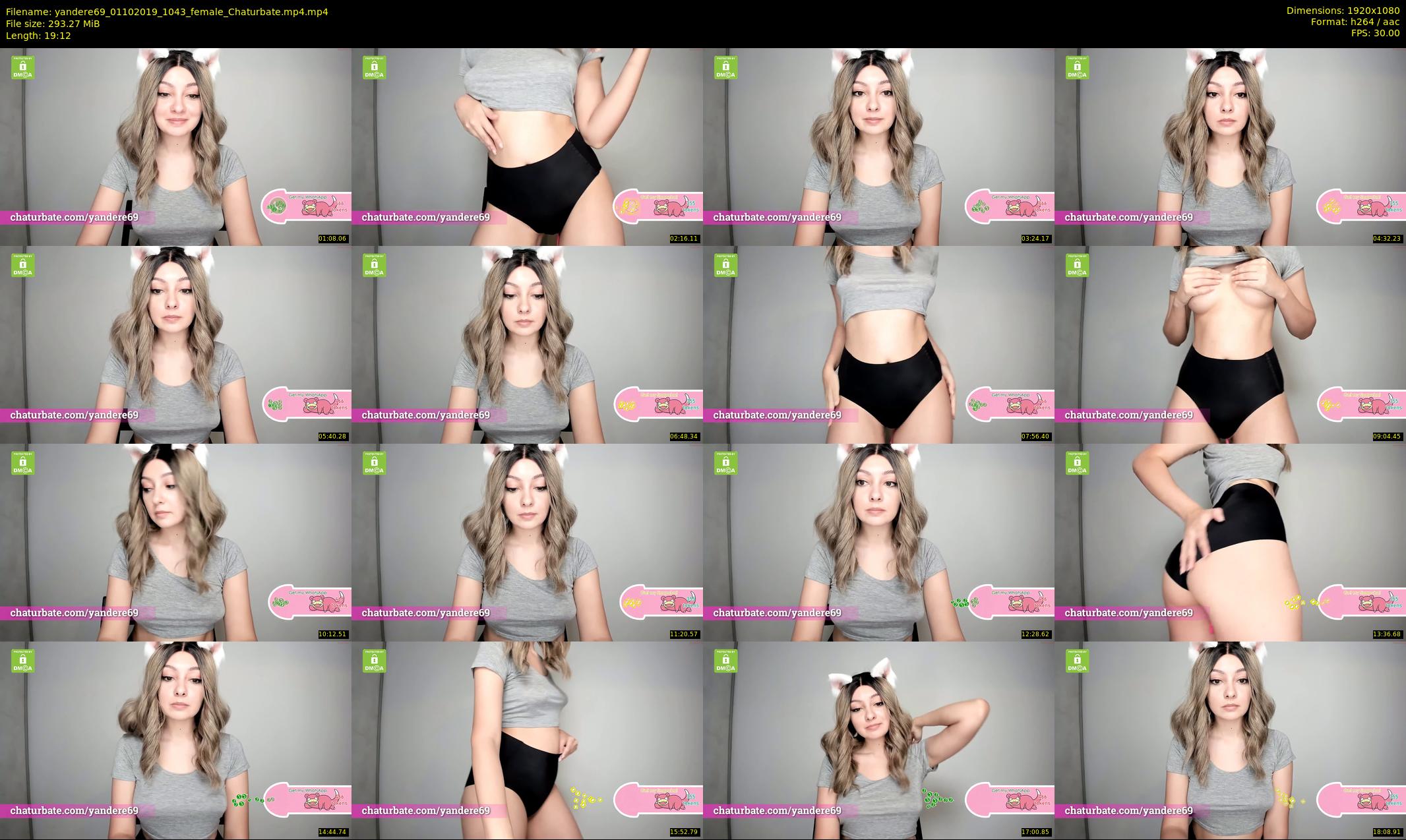 yandere69 — 20 minute Chaturbate female cam show recording, 1080p, Oct 1, 2019
