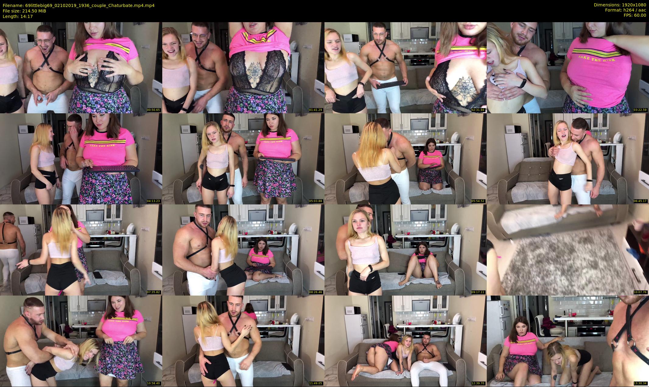 69littlebig69 — 15 minute Chaturbate couple cam show recording, 1080p, Oct 2, 2019