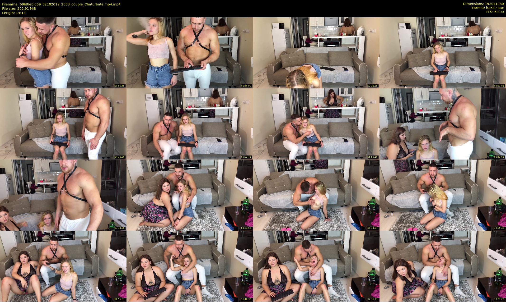 69littlebig69 — 15 minute Chaturbate couple cam show recording, 1080p, Oct 2, 2019