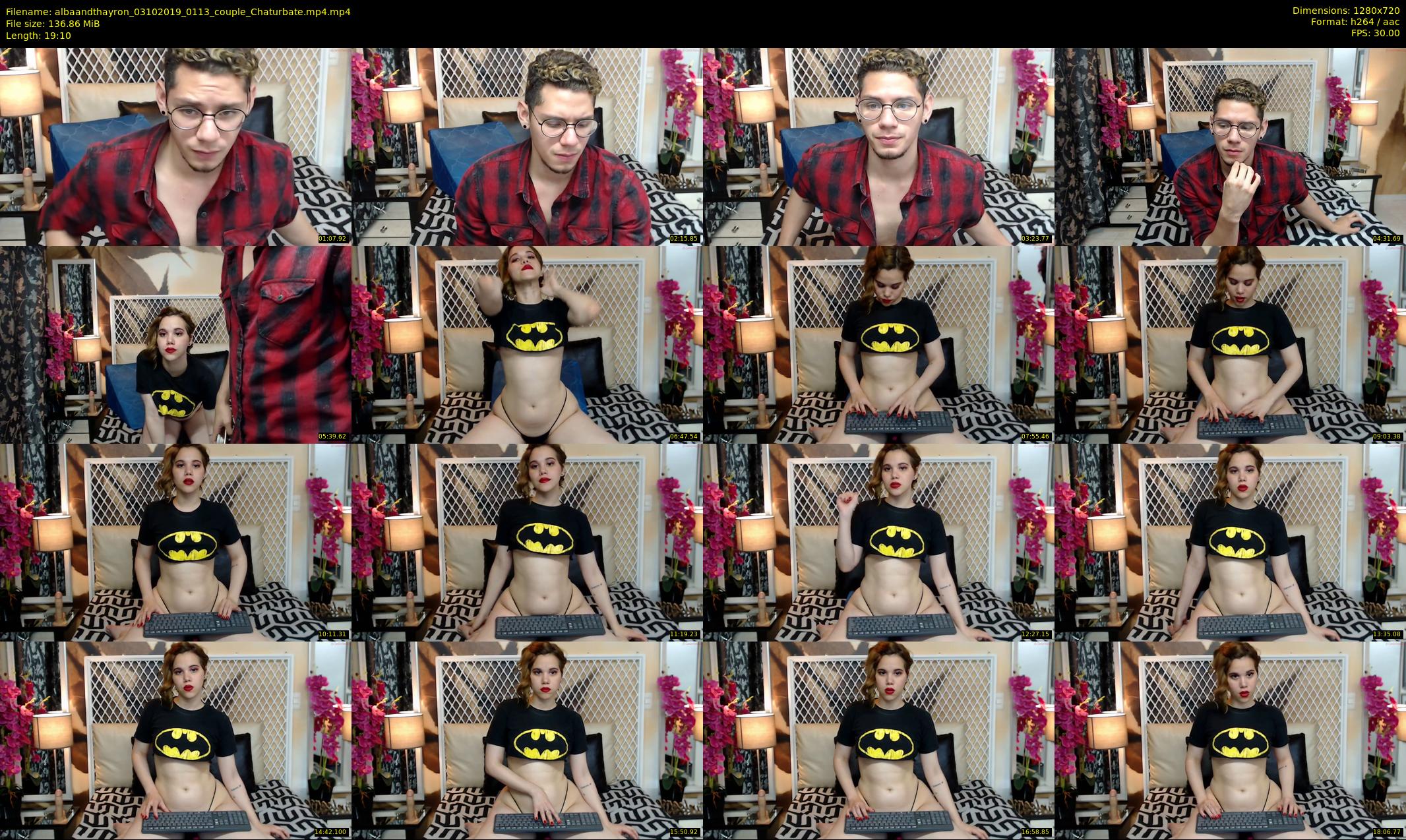 albaandthayron — 20 minute Chaturbate couple cam show recording, 720p, Oct 3, 2019