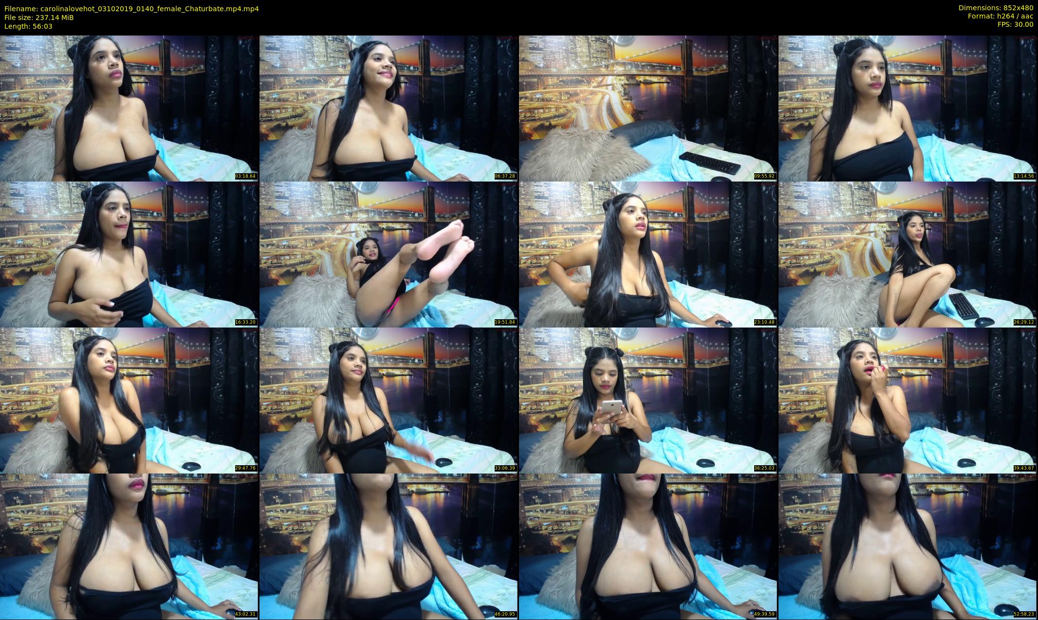 carolinalovehot — 57 minute Chaturbate female cam show recording, 480p, Oct 3, 2019