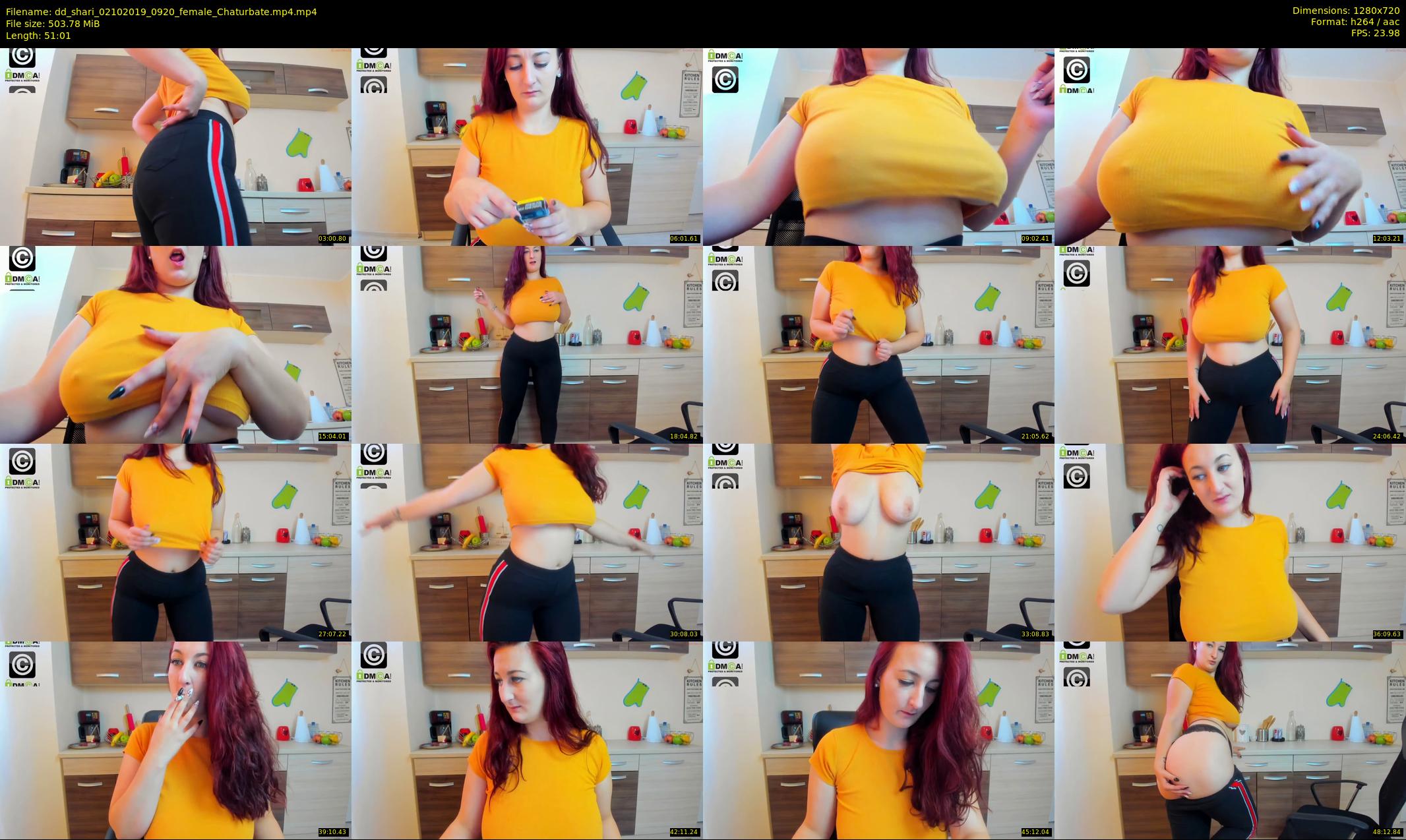 dd_shari — 52 minute Chaturbate female cam show recording, 720p, Oct 2, 2019