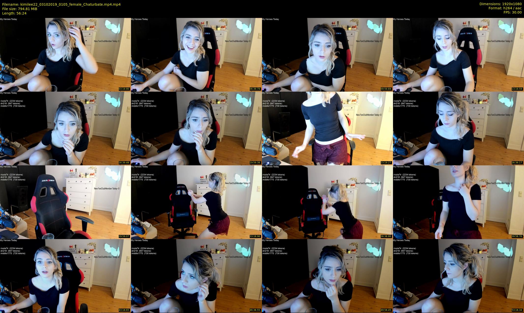 kimilee22 — 57 minute Chaturbate female cam show recording, 1080p, Oct 3, 2019