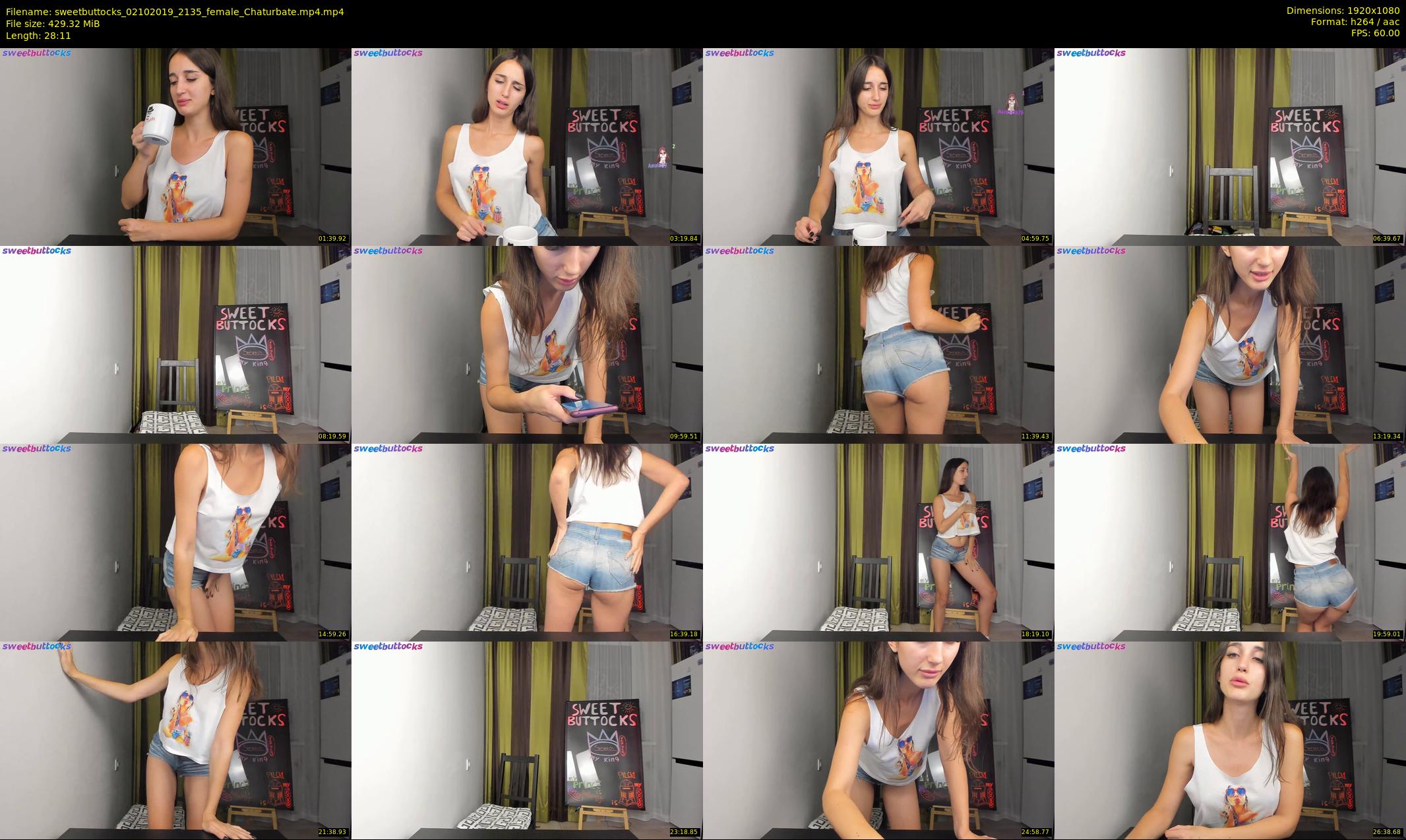 sweetbuttocks — 29 minute Chaturbate female cam show recording, 1080p, Oct 2, 2019