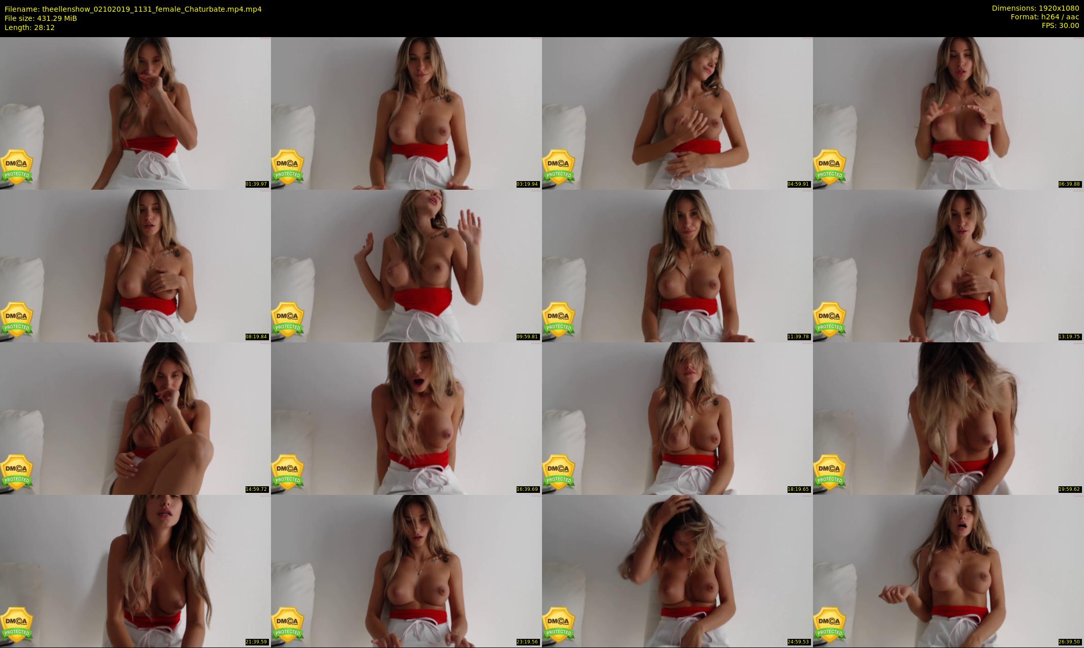 theellenshow — 29 minute Chaturbate female cam show recording, 1080p, Oct 2, 2019