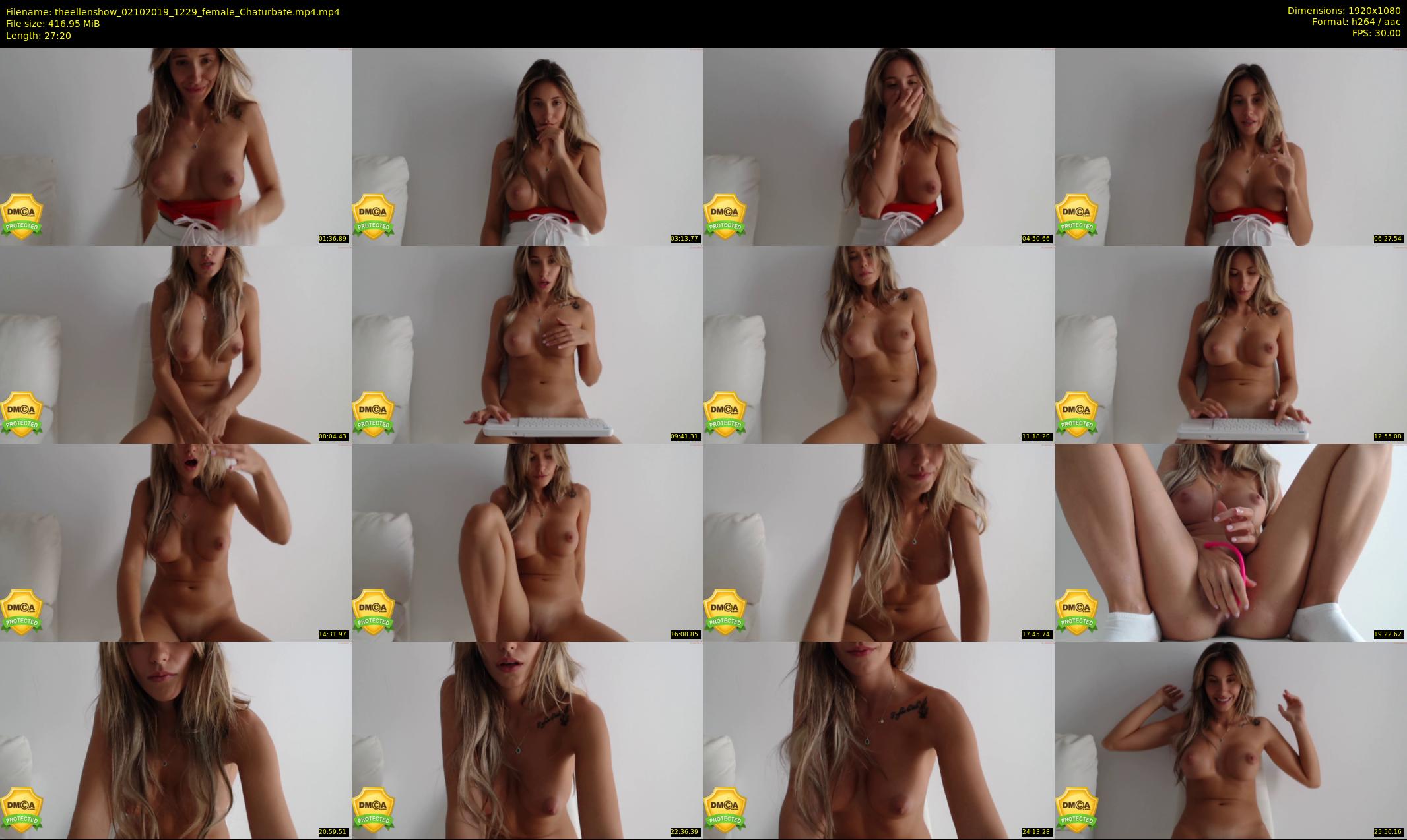 theellenshow — 28 minute Chaturbate female cam show recording, 1080p, Oct 2, 2019
