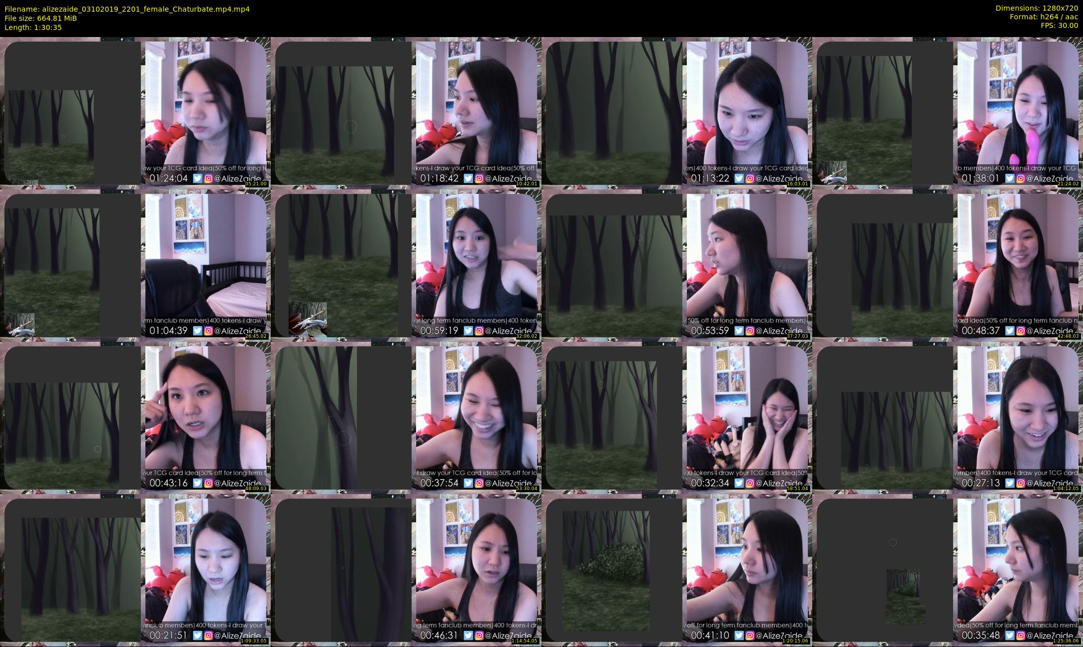 alizezaide — 91 minute Chaturbate female cam show recording, 720p, Oct 3, 2019