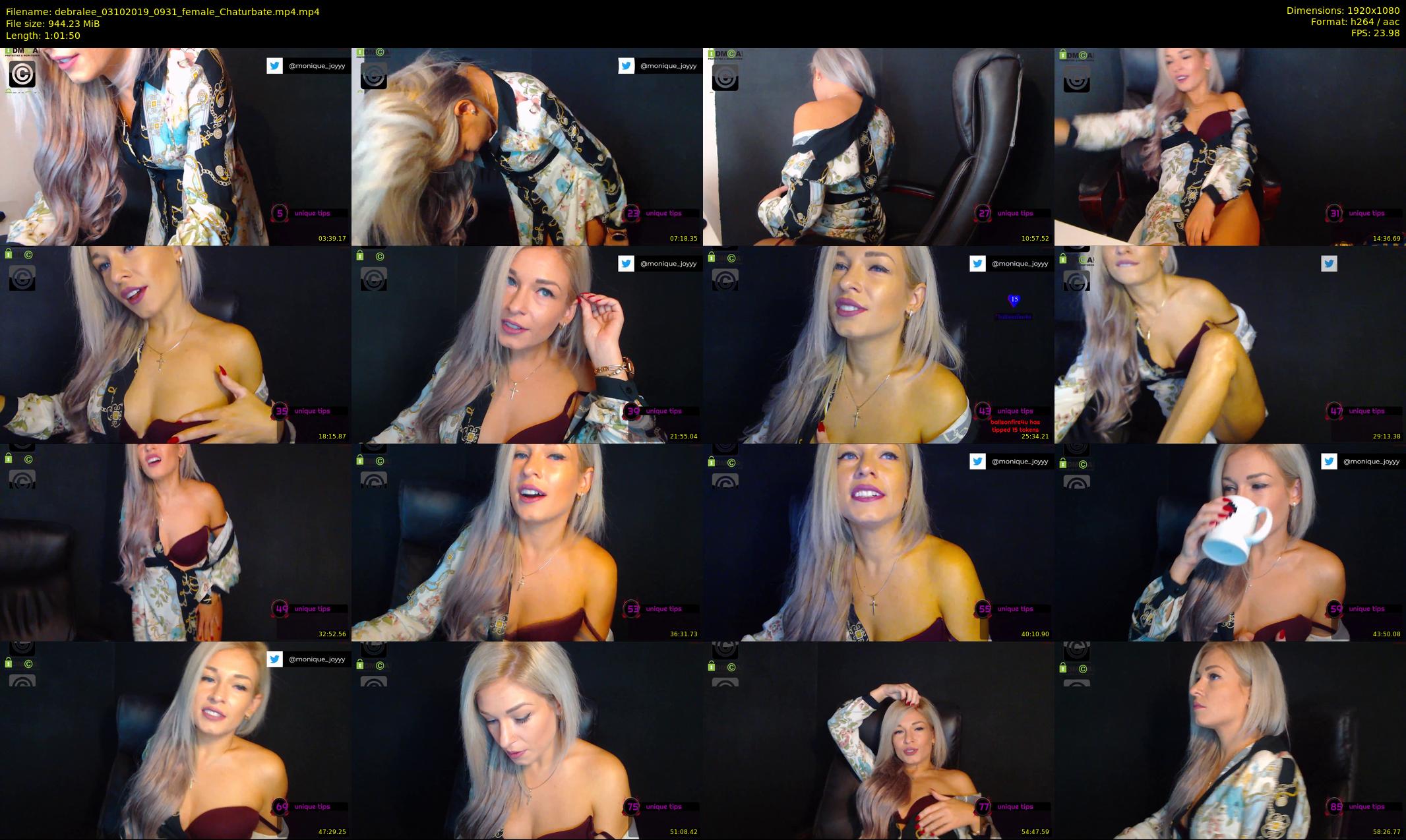 debralee — 62 minute Chaturbate female cam show recording, 1080p, Oct 3, 2019