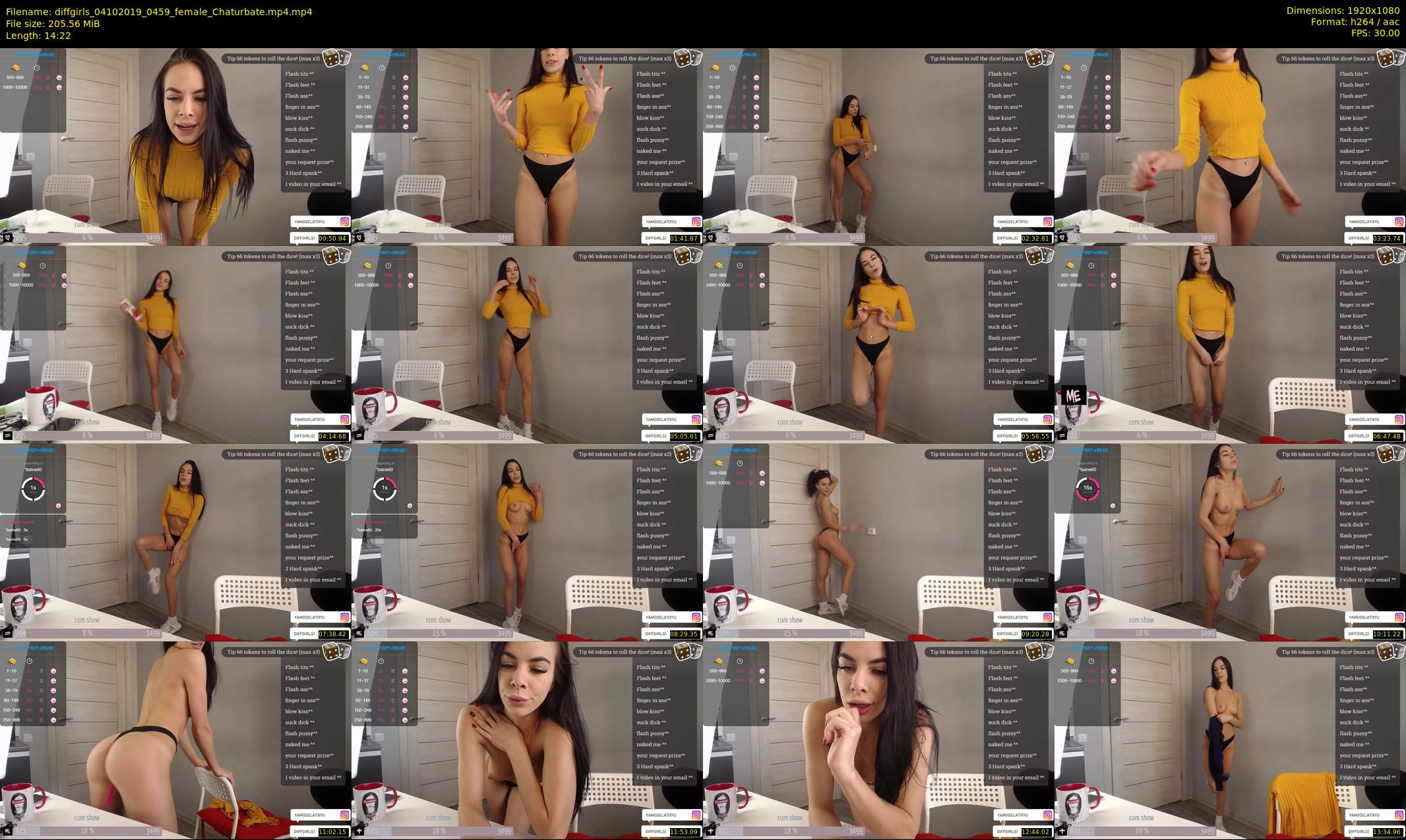 diffgirls — 15 minute Chaturbate female cam show recording, 1080p, Oct 4, 2019