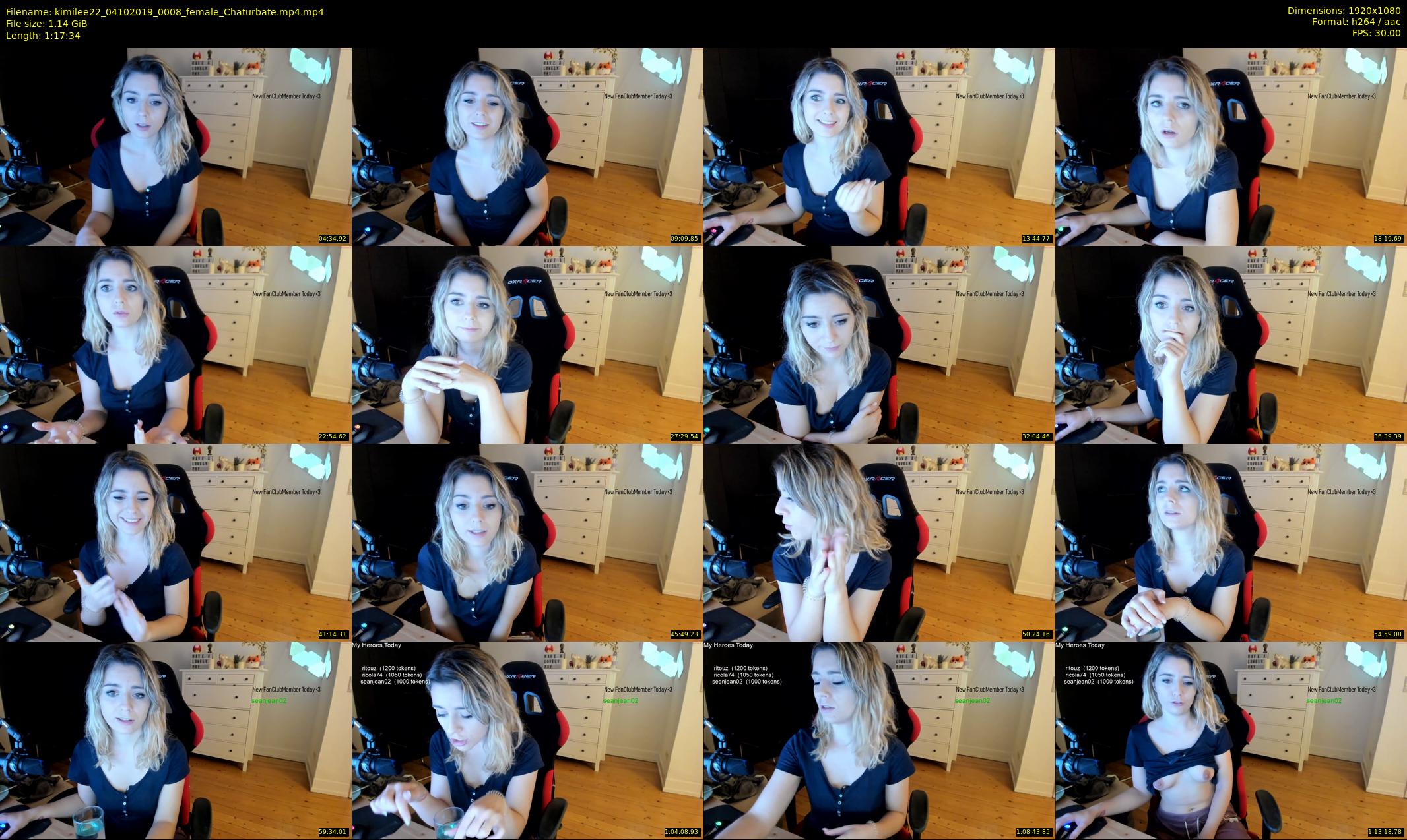 kimilee22 — 78 minute Chaturbate female cam show recording, 1080p, Oct 4, 2019