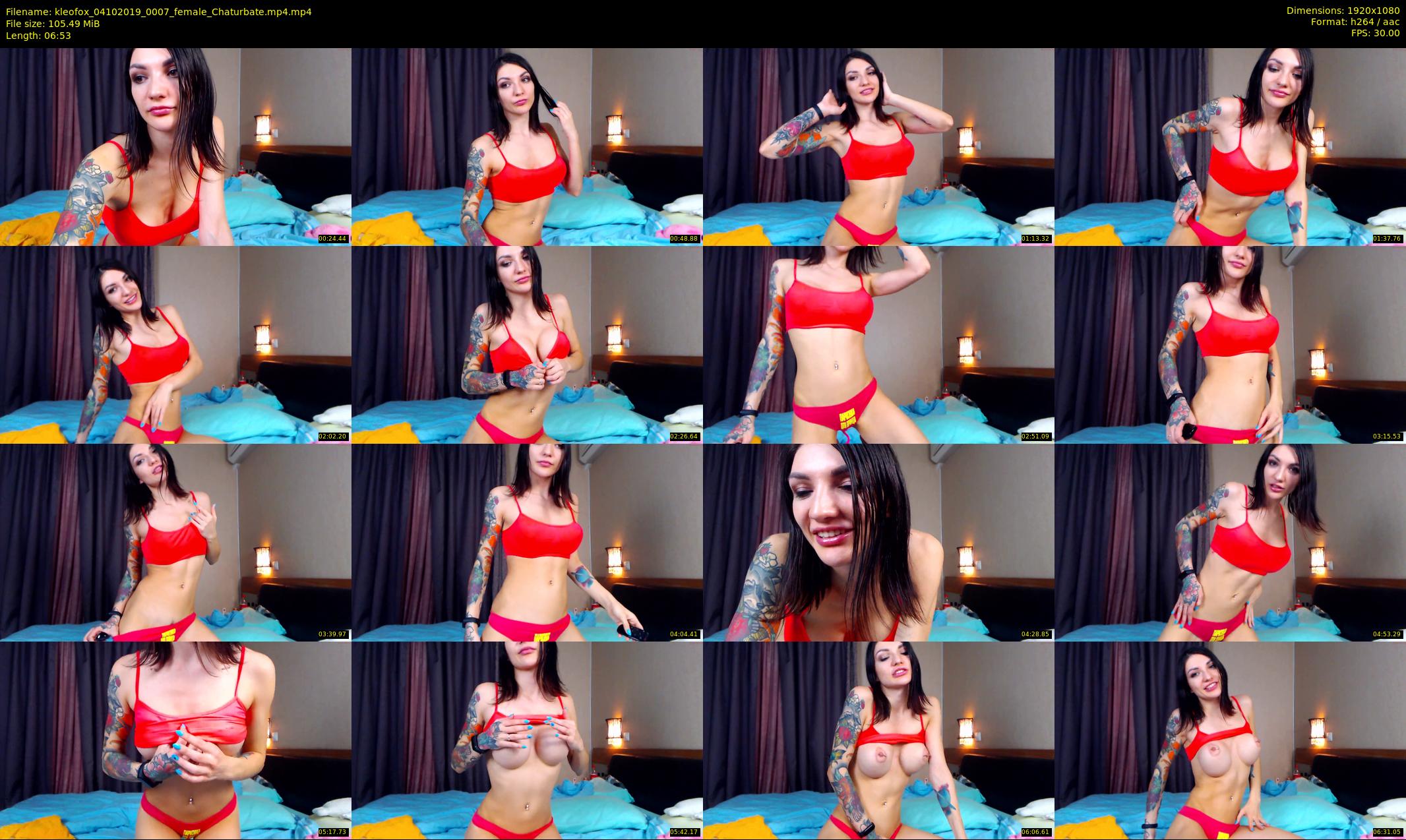 kleofox — 7 minute Chaturbate female cam show recording, 1080p, Oct 4, 2019