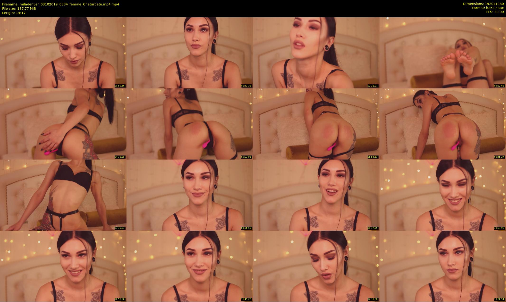 miladenver — 15 minute Chaturbate female cam show recording, 1080p, Oct 3, 2019