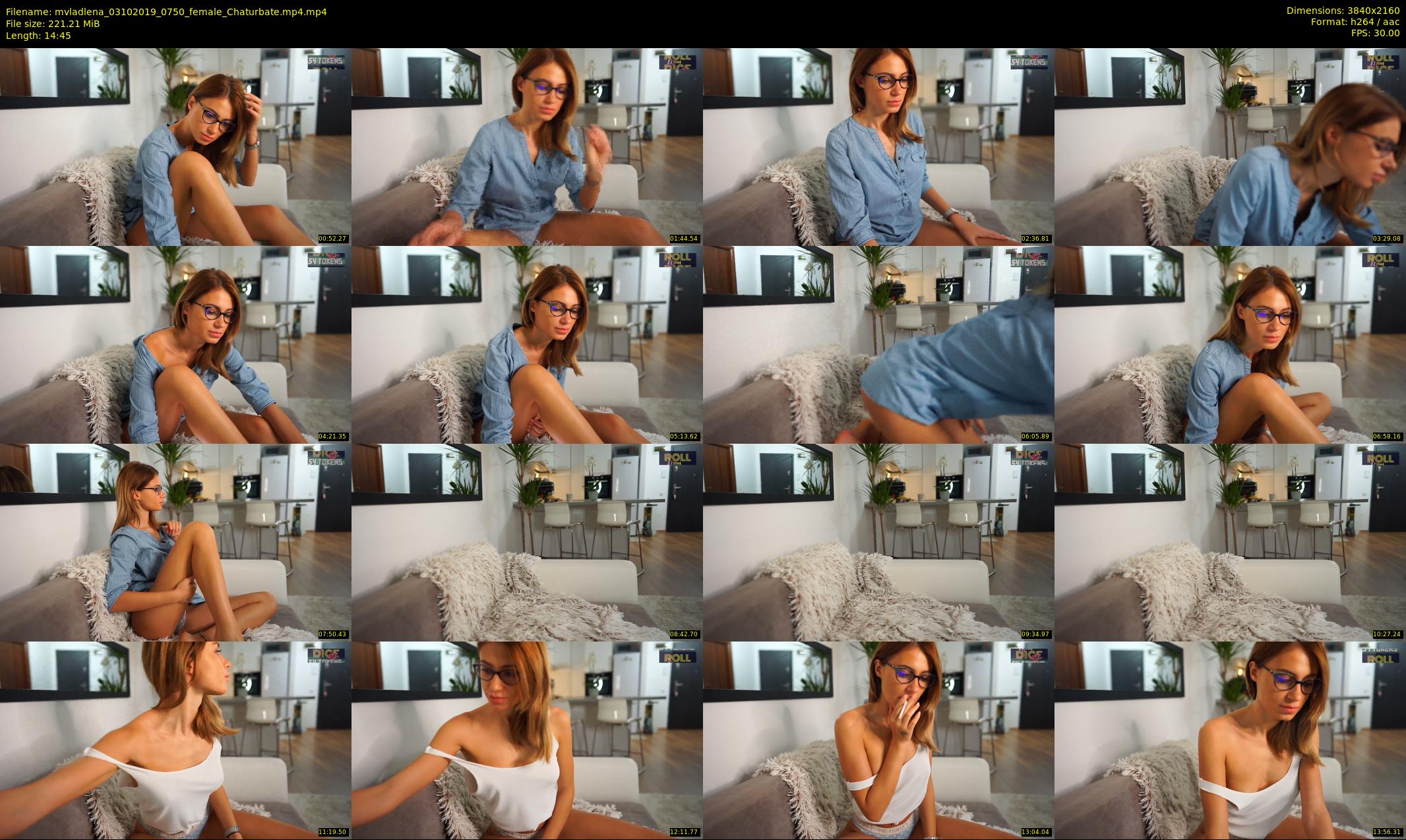 mvladlena — 15 minute Chaturbate female cam show recording, 4K, Oct 3, 2019