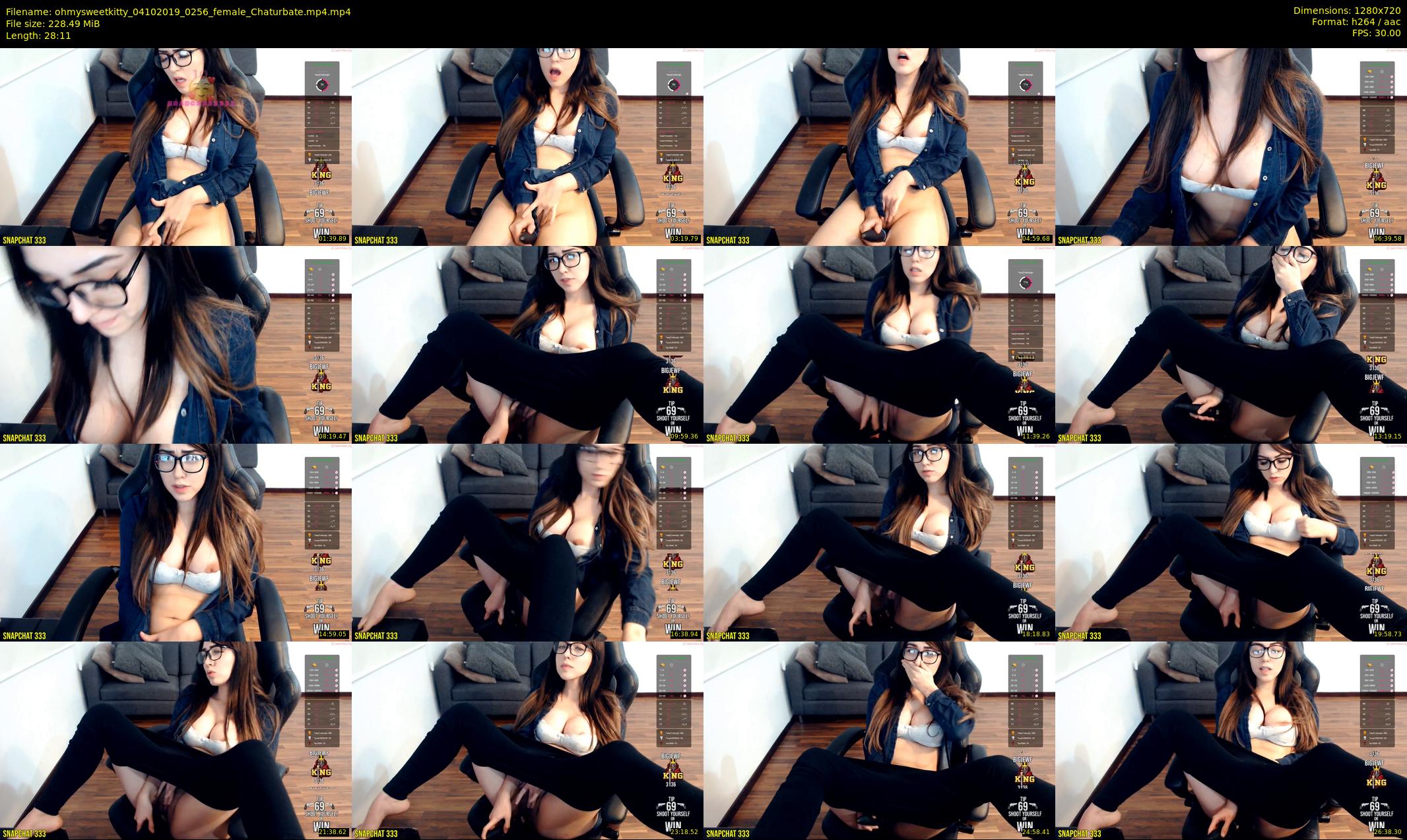 ohmysweetkitty — 29 minute Chaturbate female cam show recording, 720p, Oct 4, 2019
