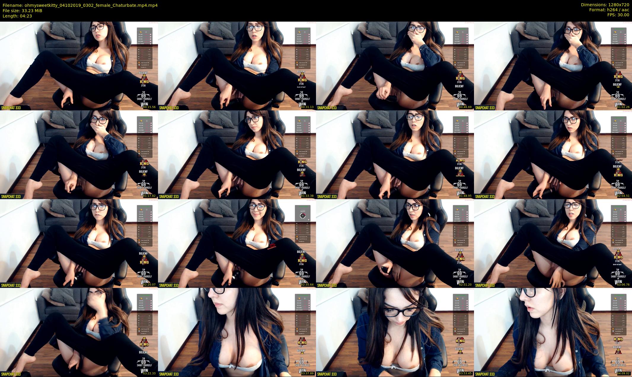 ohmysweetkitty — 5 minute Chaturbate female cam show recording, 720p, Oct 4, 2019