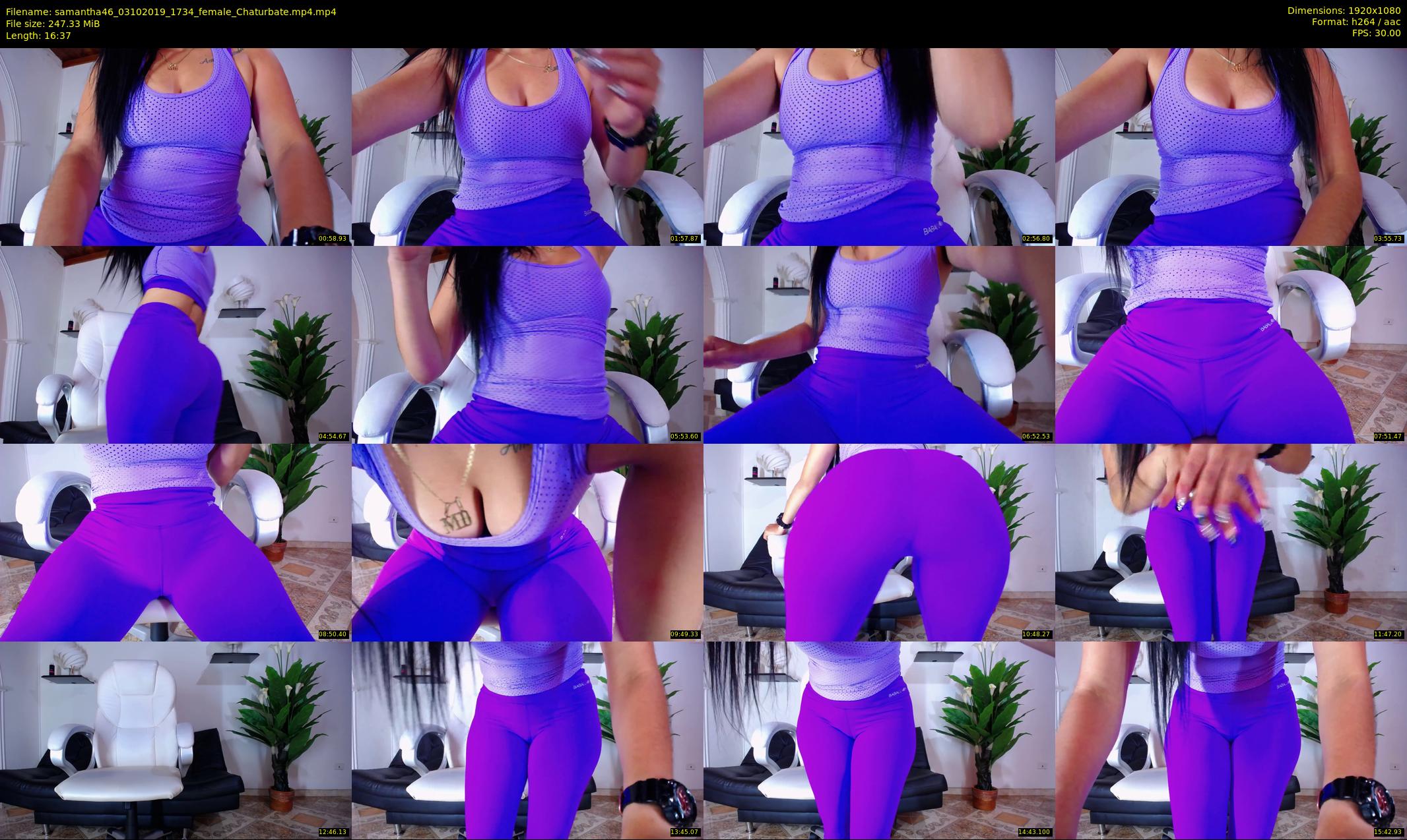 samantha46 — 17 minute Chaturbate female cam show recording, 1080p, Oct 3, 2019