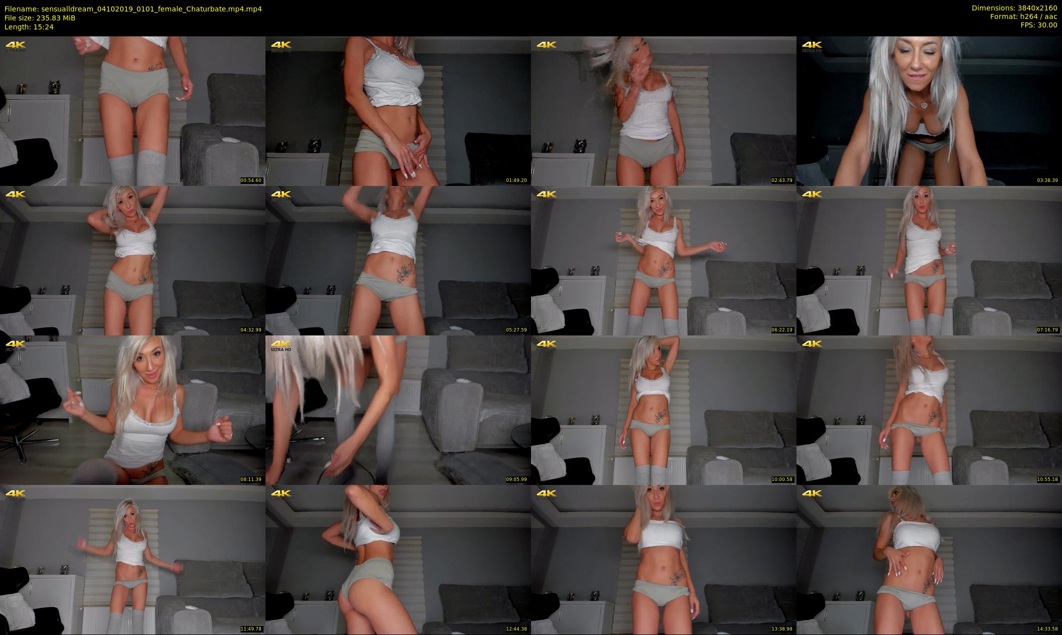 sensualldream — 16 minute Chaturbate female cam show recording, 4K, Oct 4, 2019