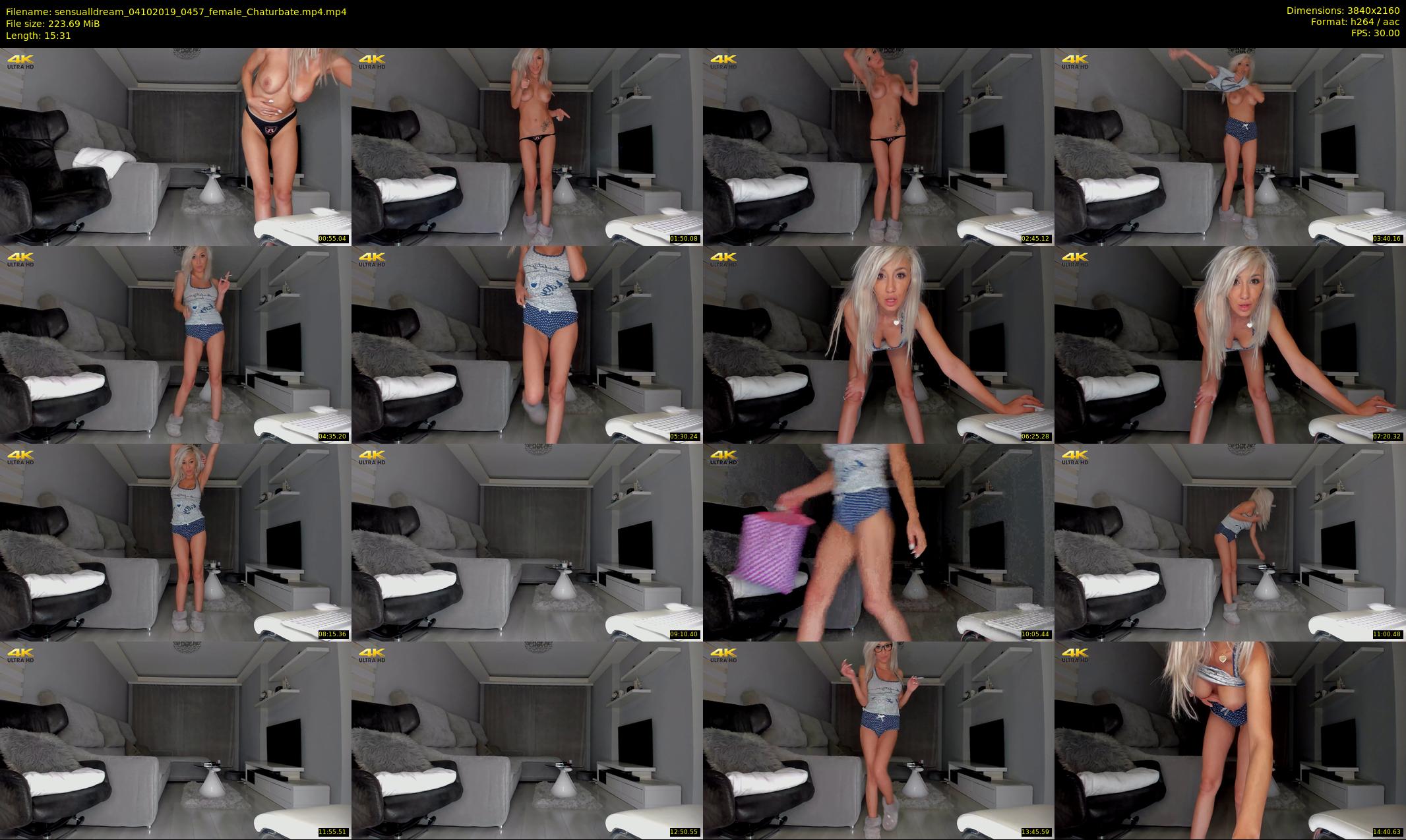 sensualldream — 16 minute Chaturbate female cam show recording, 4K, Oct 4, 2019