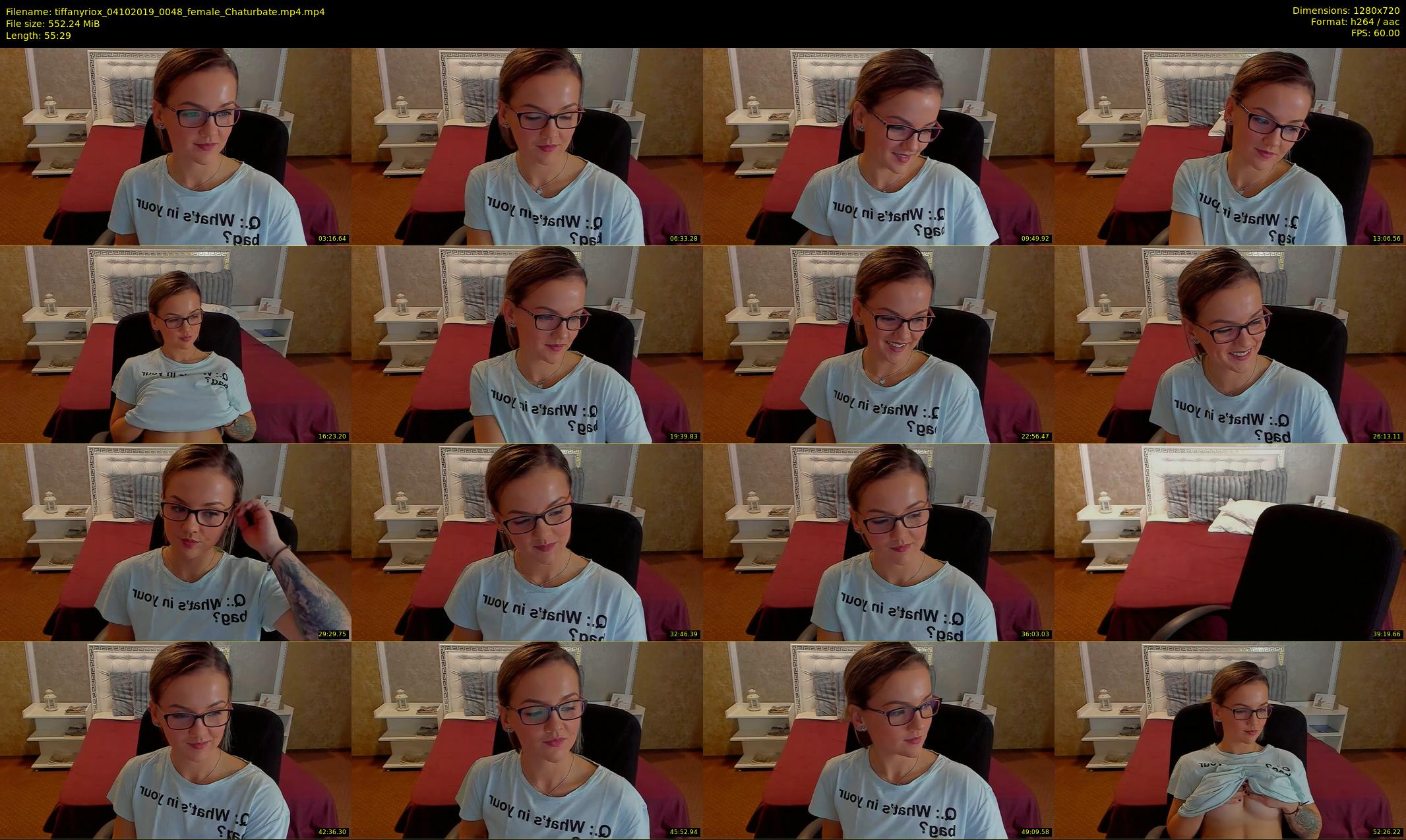 tiffanyriox — 56 minute Chaturbate female cam show recording, 720p, Oct 4, 2019