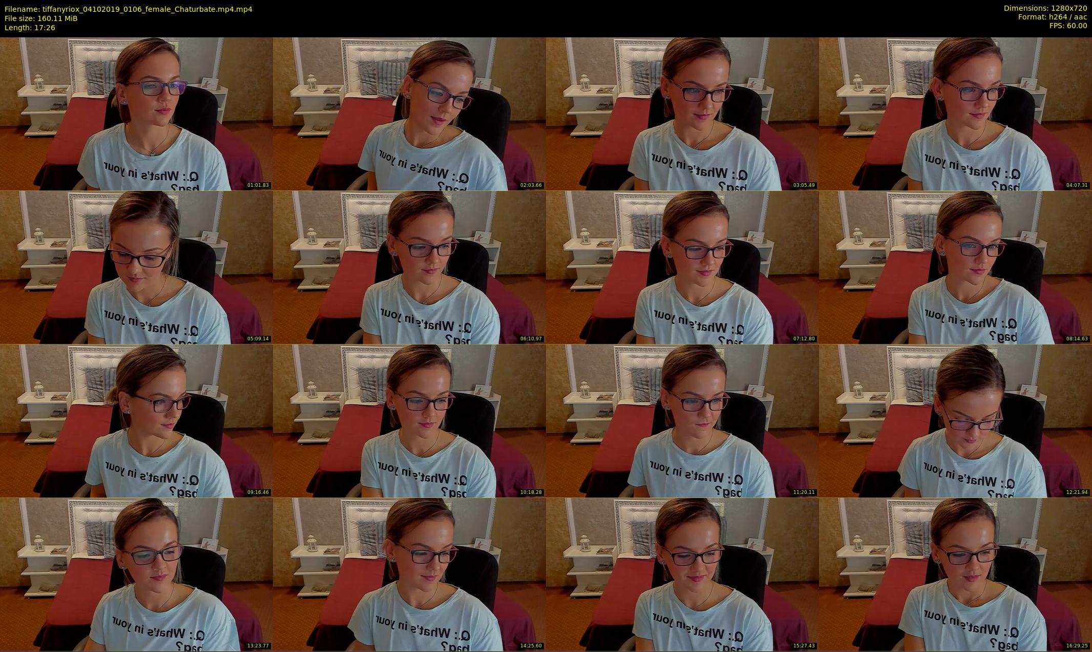 tiffanyriox — 18 minute Chaturbate female cam show recording, 720p, Oct 4, 2019