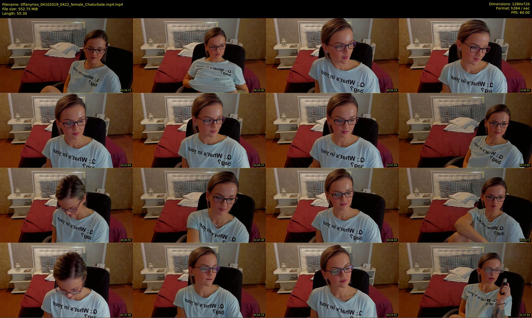 tiffanyriox — 56 minute Chaturbate female cam show recording, 720p, Oct 4, 2019