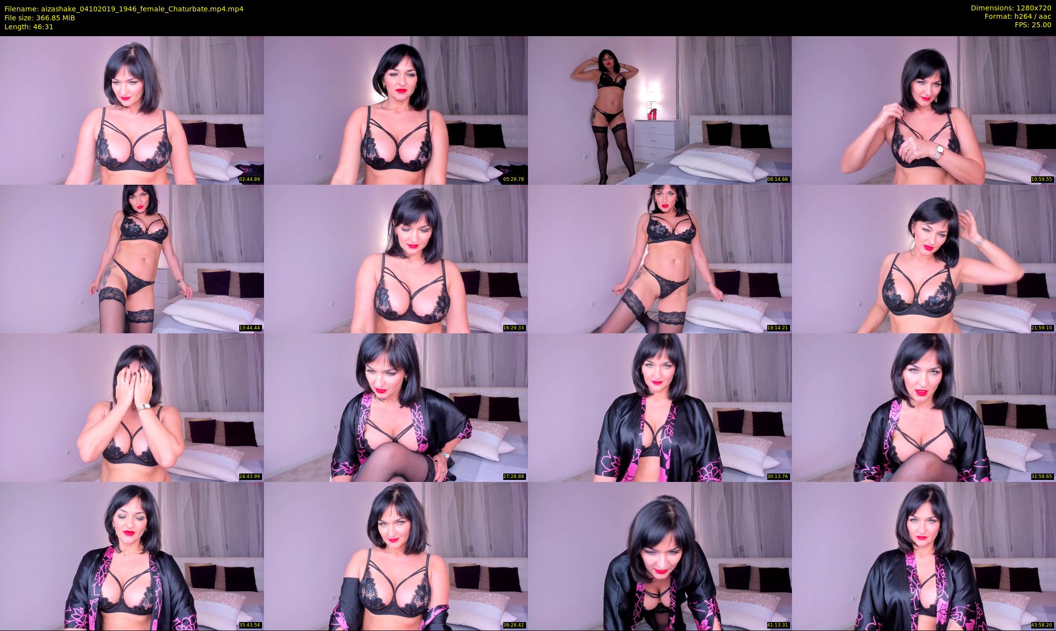 aizashake — 47 minute Chaturbate female cam show recording, 720p, Oct 4, 2019
