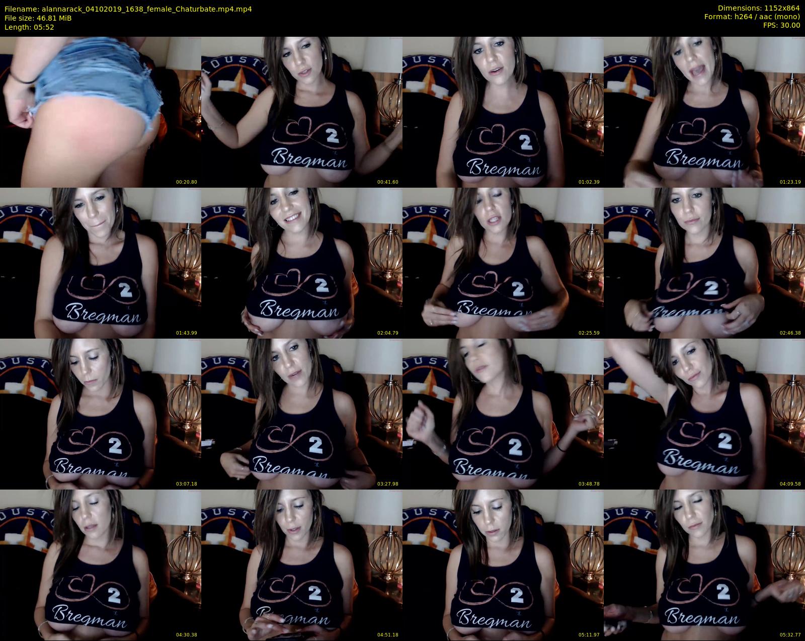 alannarack — 6 minute Chaturbate female cam show recording, 720p, Oct 4, 2019