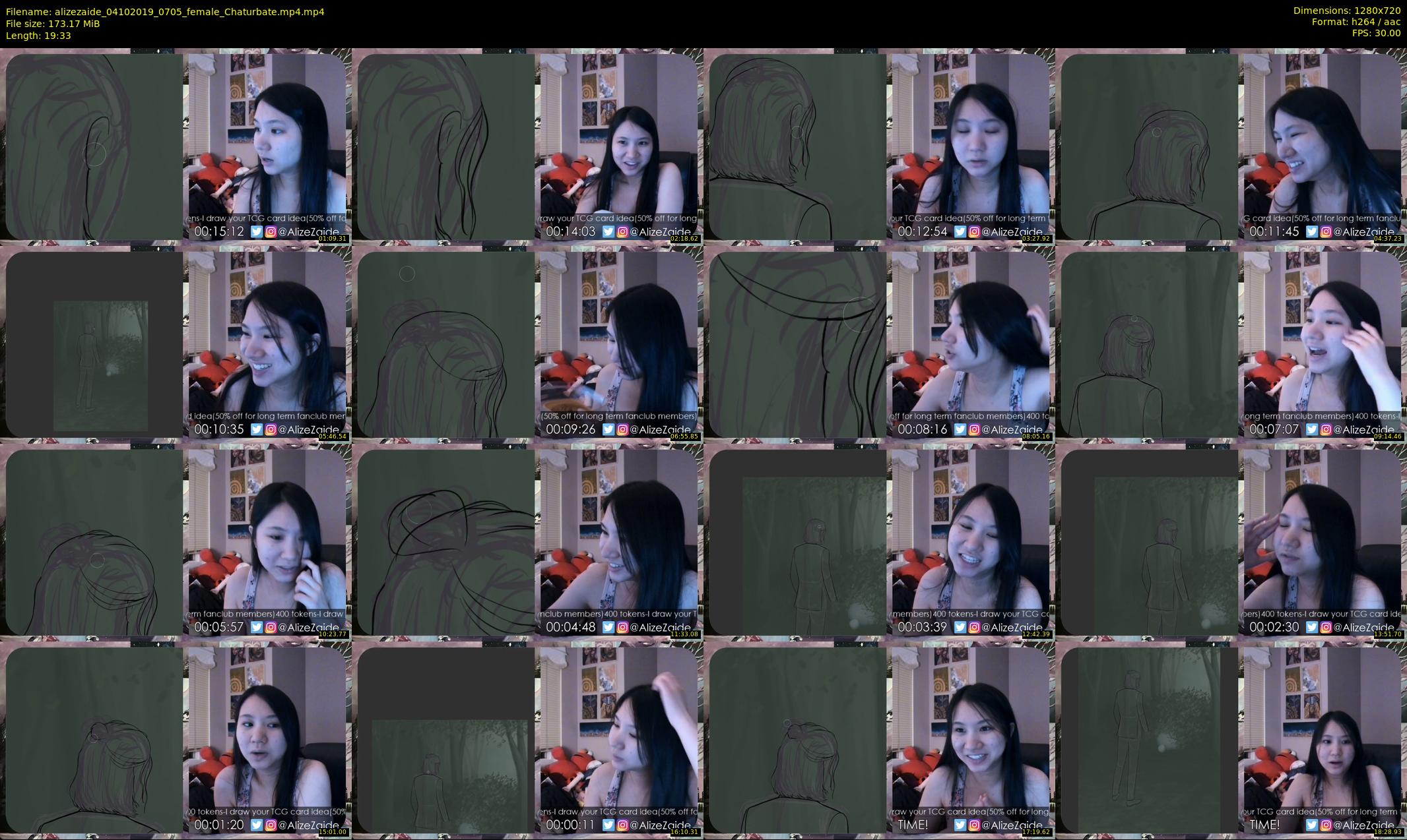 alizezaide — 20 minute Chaturbate female cam show recording, 720p, Oct 4, 2019