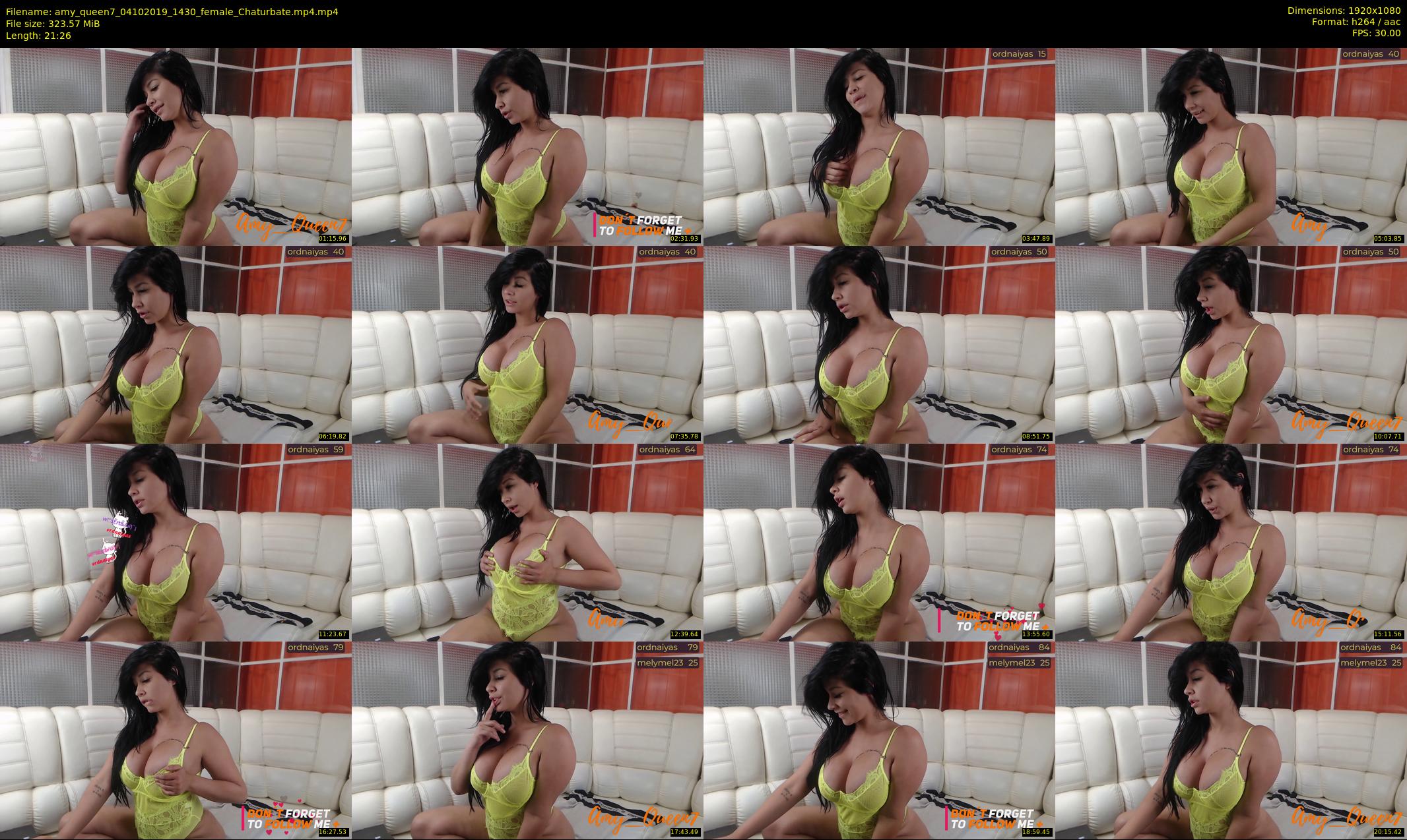 amy_queen7 — 22 minute Chaturbate female cam show recording, 1080p, Oct 4, 2019