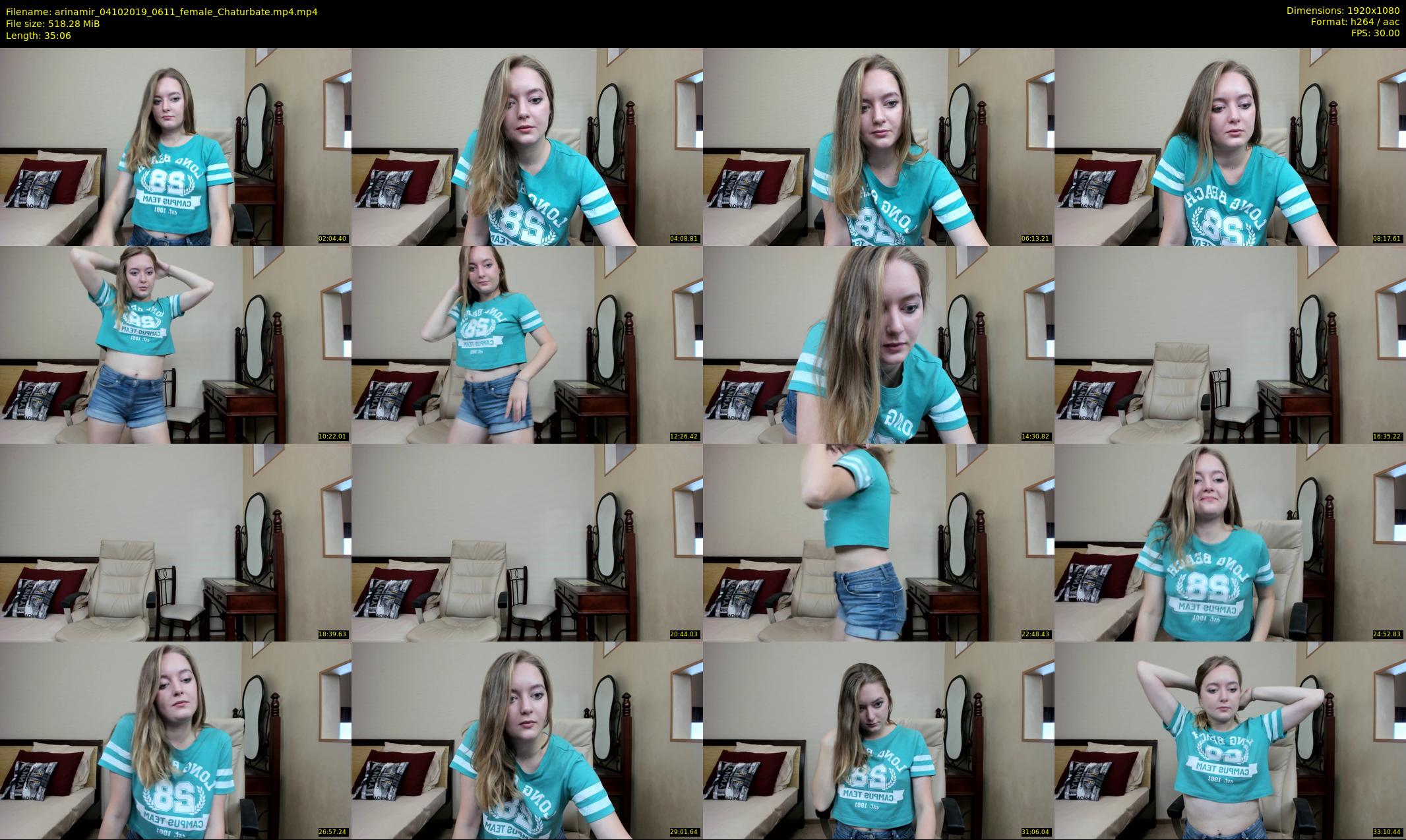 arinamir — 36 minute Chaturbate female cam show recording, 1080p, Oct 4, 2019