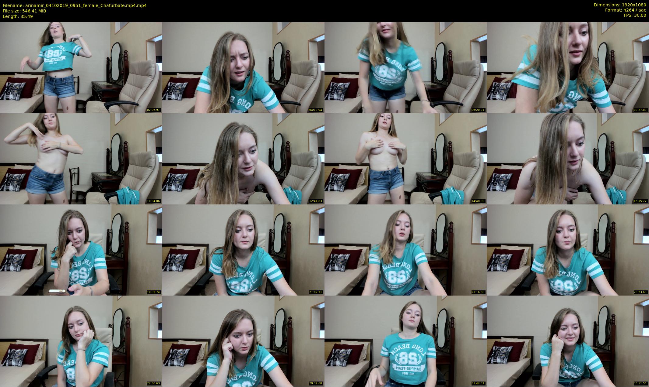 arinamir — 36 minute Chaturbate female cam show recording, 1080p, Oct 4, 2019