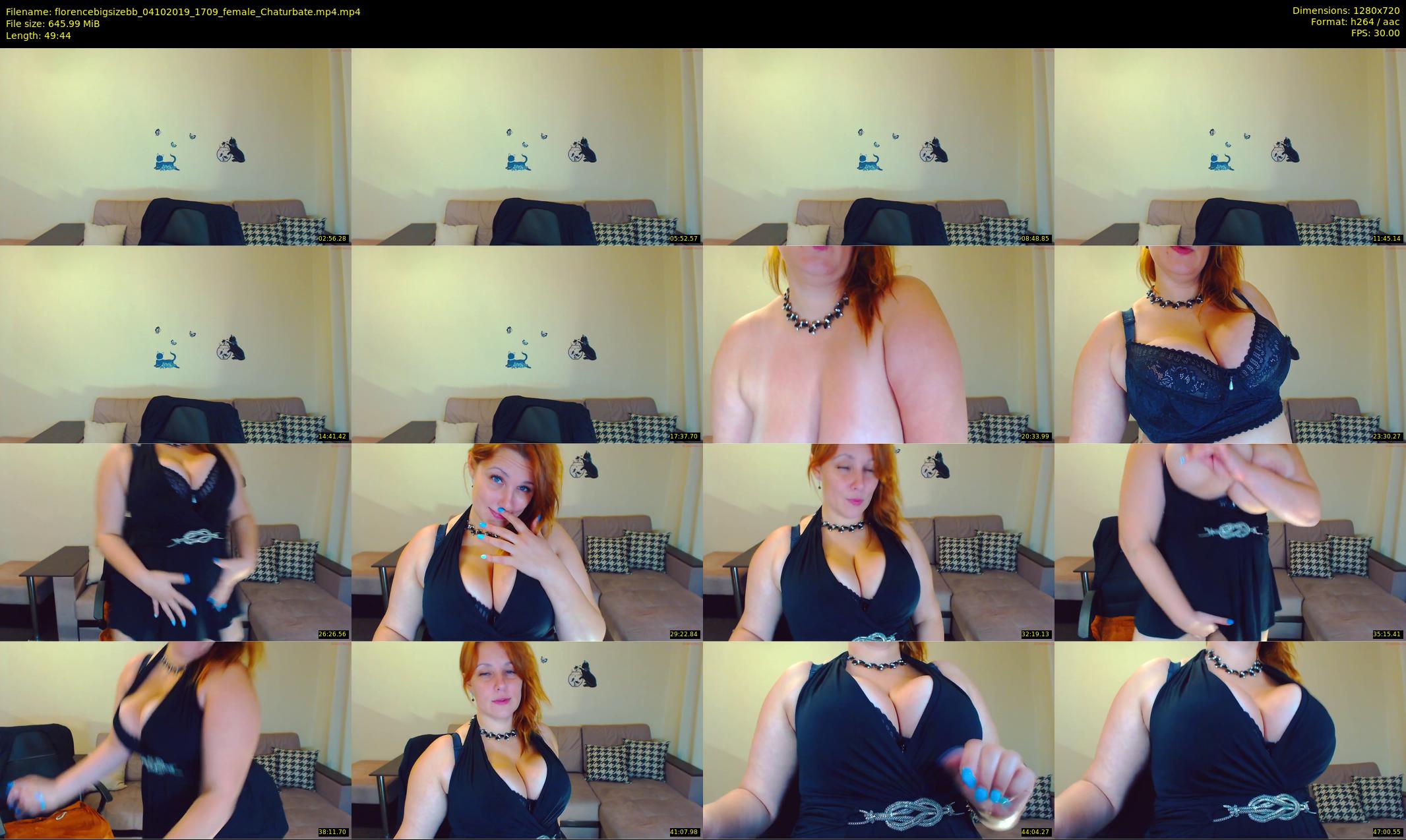 florencebigsizebb — 50 minute Chaturbate female cam show recording, 720p, Oct 4, 2019