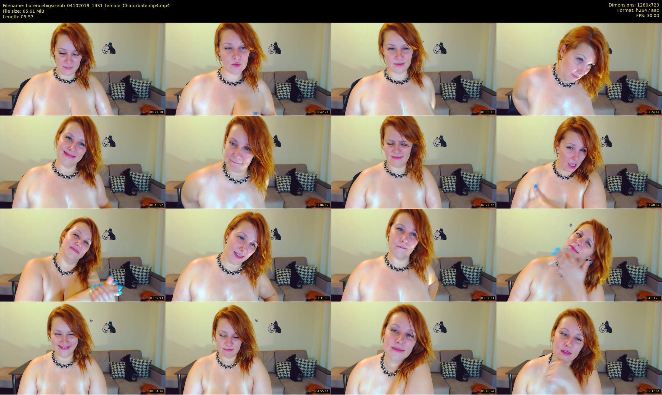 florencebigsizebb — 6 minute Chaturbate female cam show recording, 720p, Oct 4, 2019