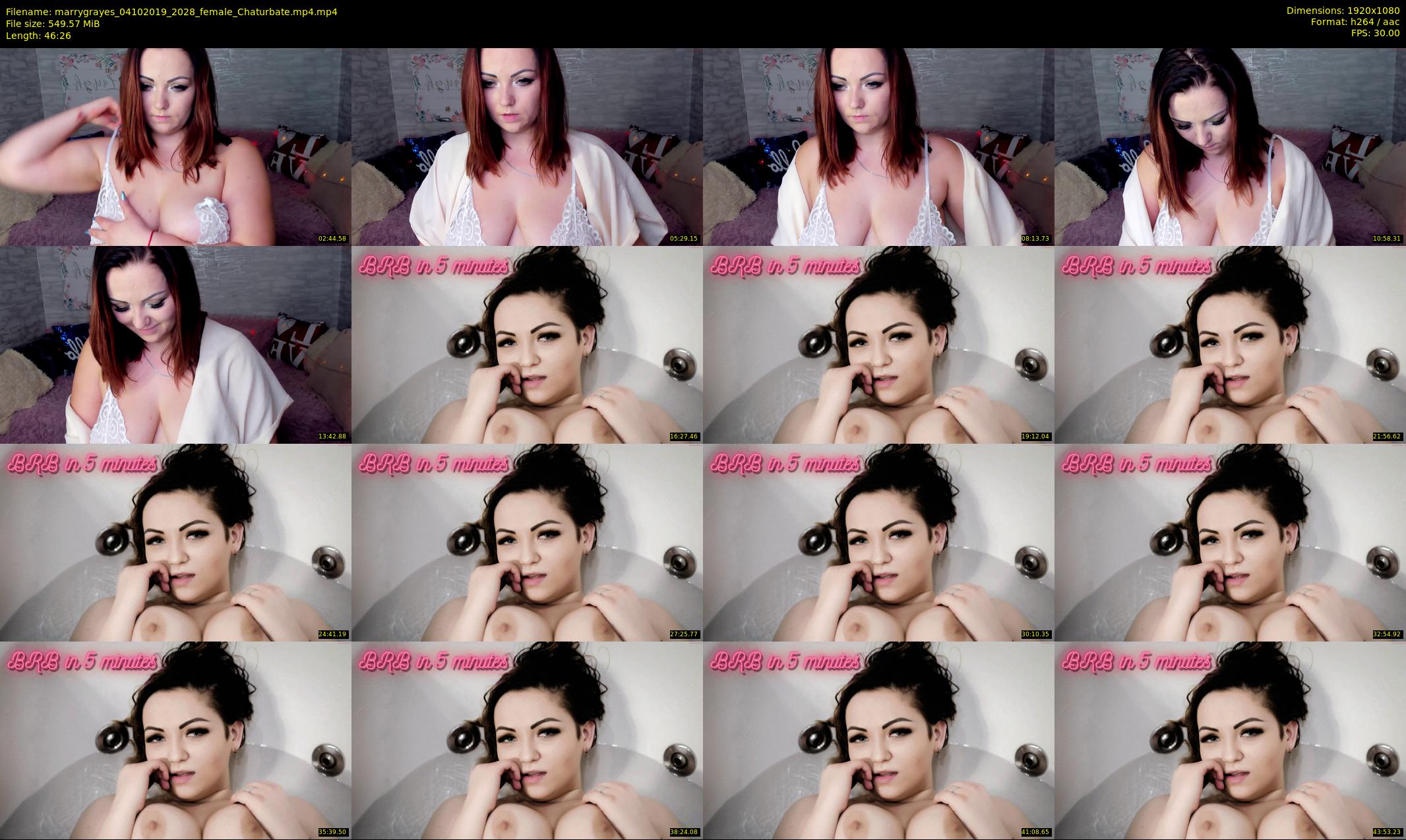 marrygrayes — 47 minute Chaturbate female cam show recording, 1080p, Oct 4, 2019