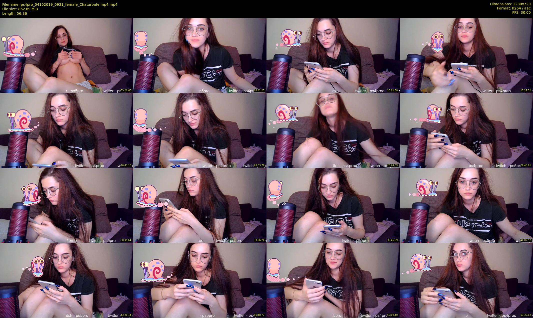 ps4pro — 57 minute Chaturbate female cam show recording, 720p, Oct 4, 2019