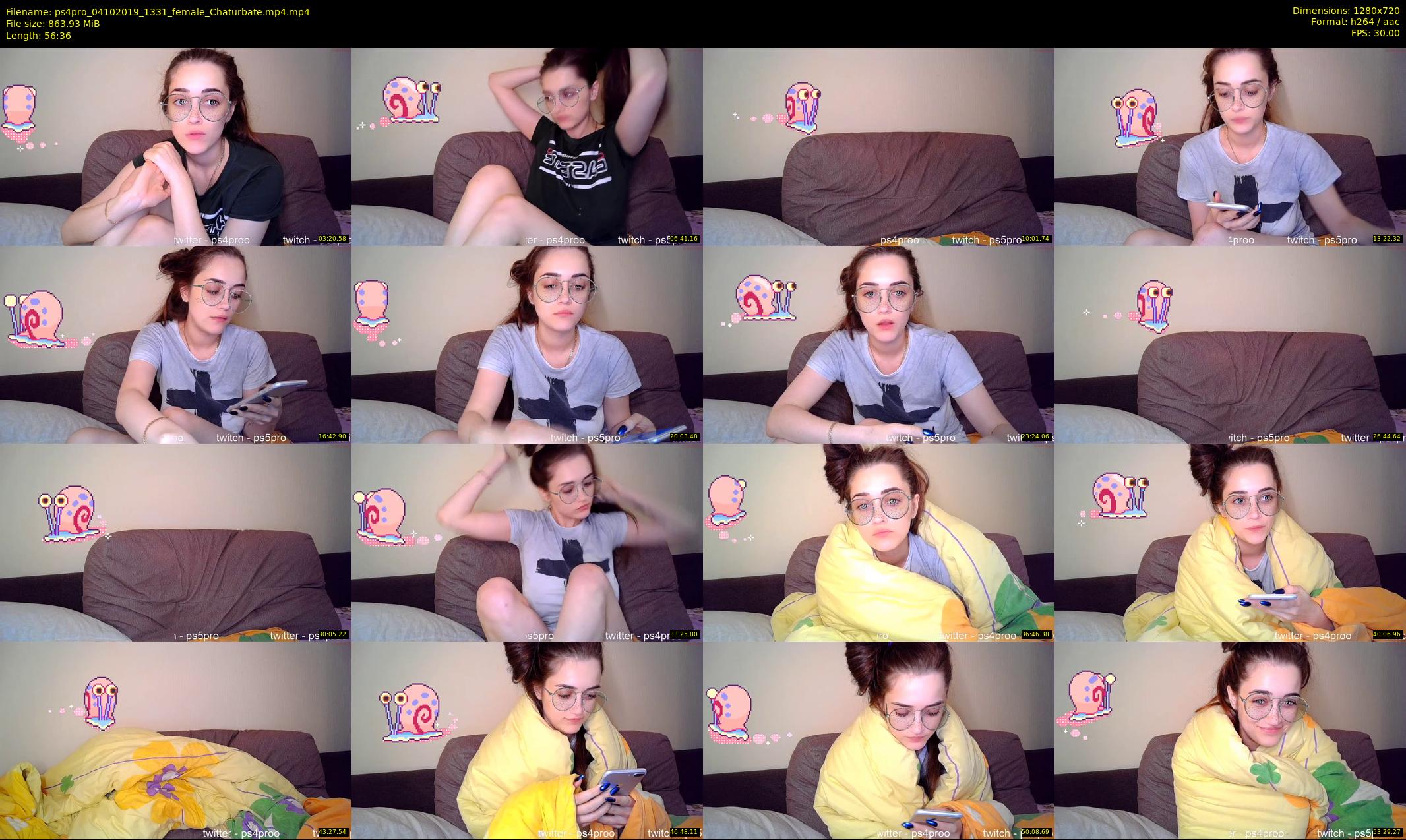 ps4pro — 57 minute Chaturbate female cam show recording, 720p, Oct 4, 2019
